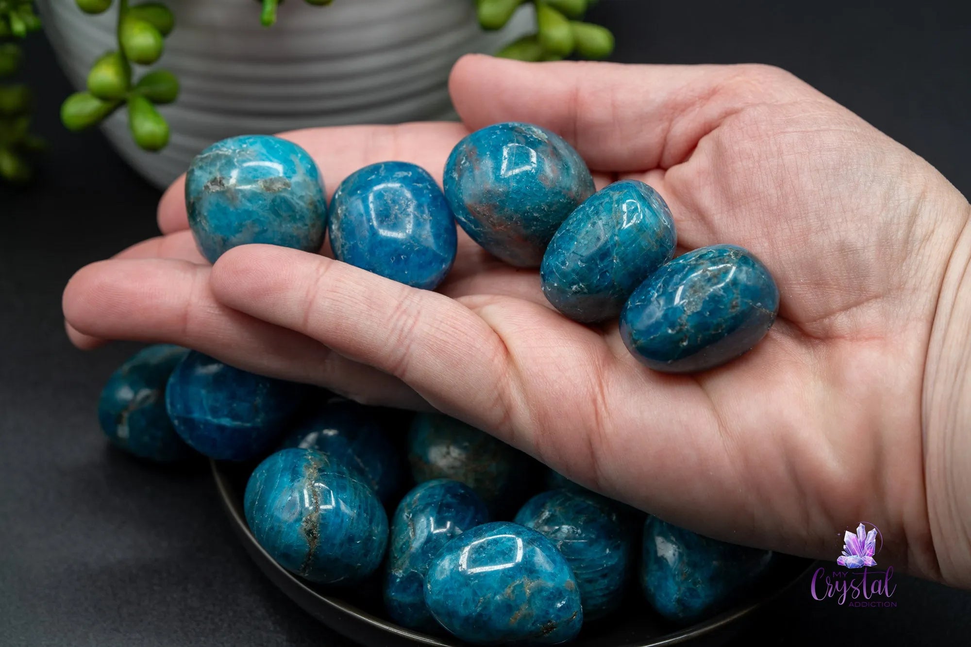 Blue Apatite Tumble - My Crystal Addiction