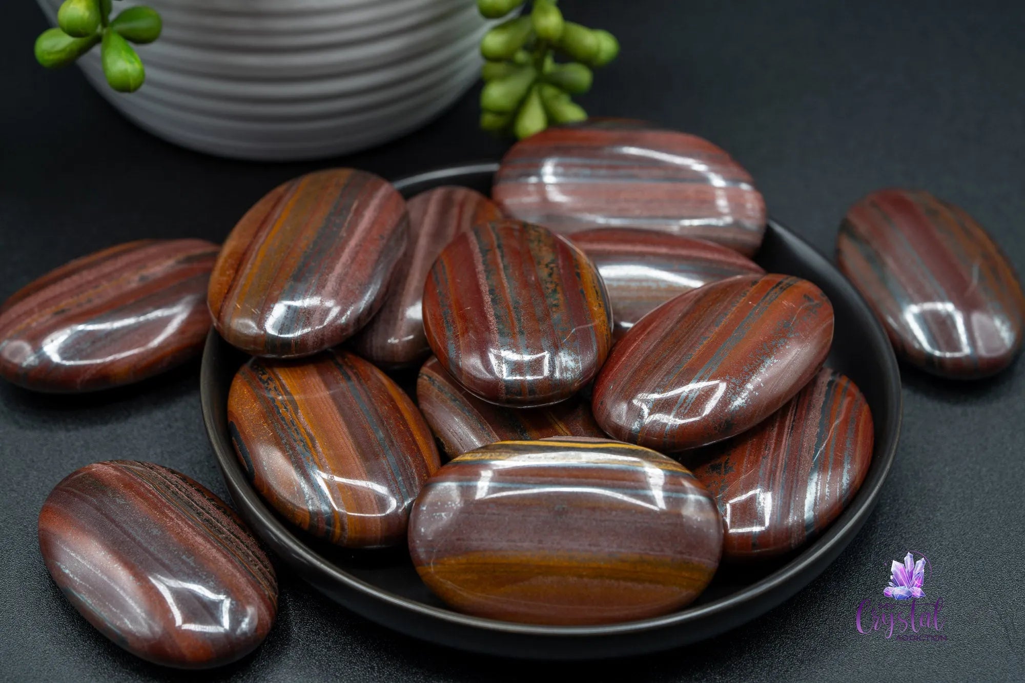 High Quality Tiger Iron Palm Stone - My Crystal Addiction