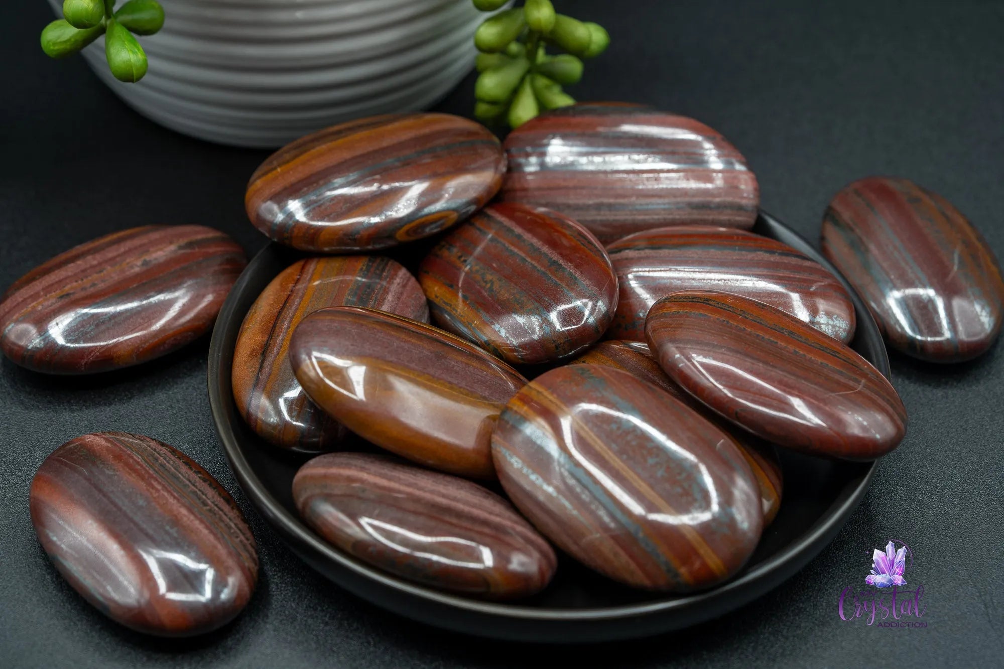 High Quality Tiger Iron Palm Stone - My Crystal Addiction