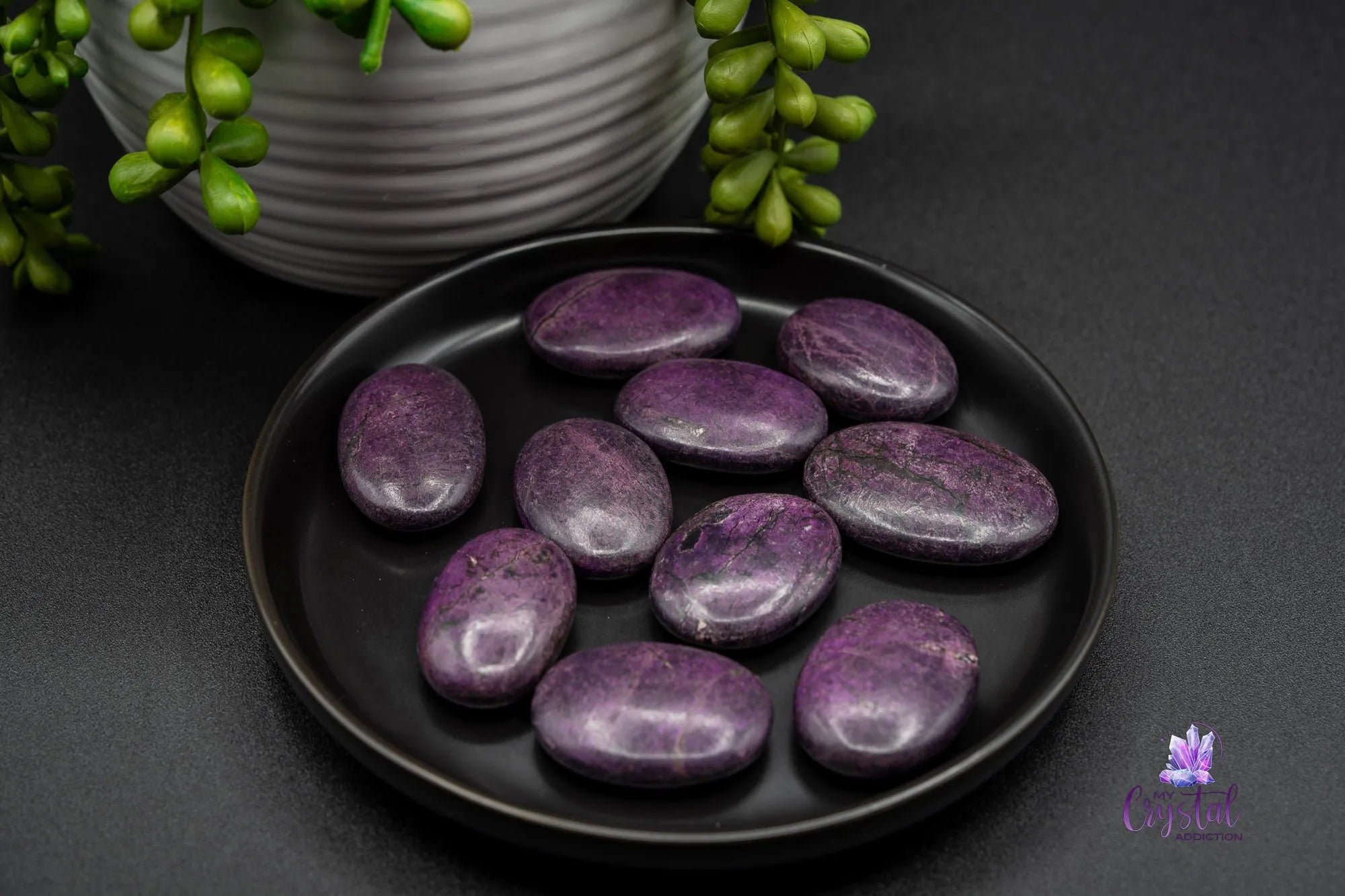 High Quality Purpurite Mini Palm Stone - My Crystal Addiction