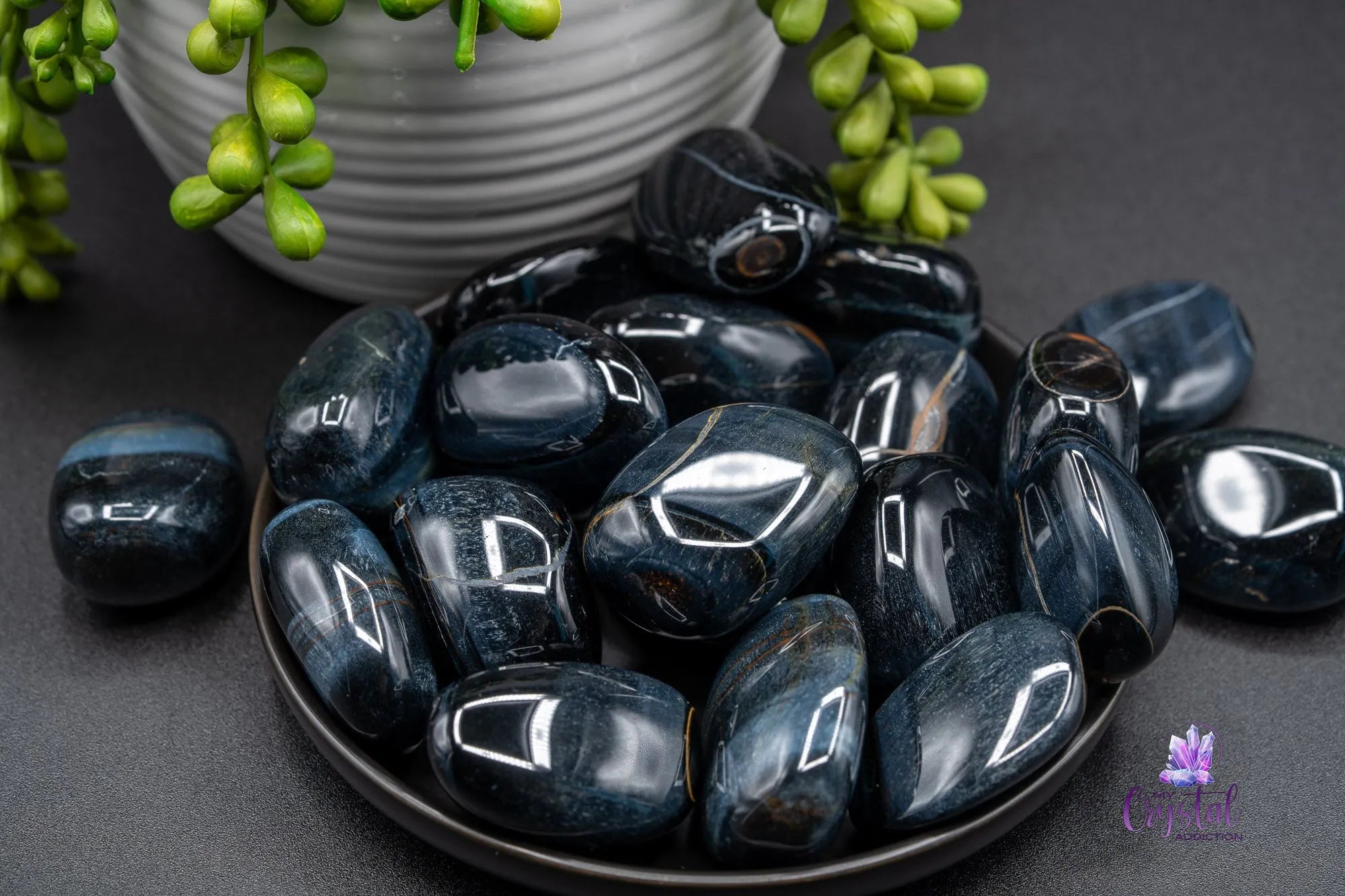 Blue Tiger Eye Tumble - My Crystal Addiction