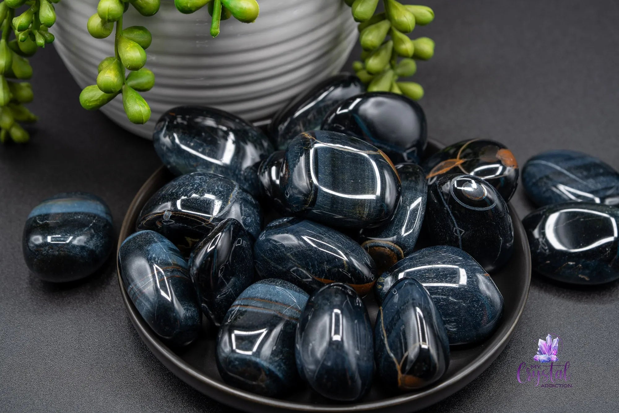 Blue Tiger Eye Tumble - My Crystal Addiction