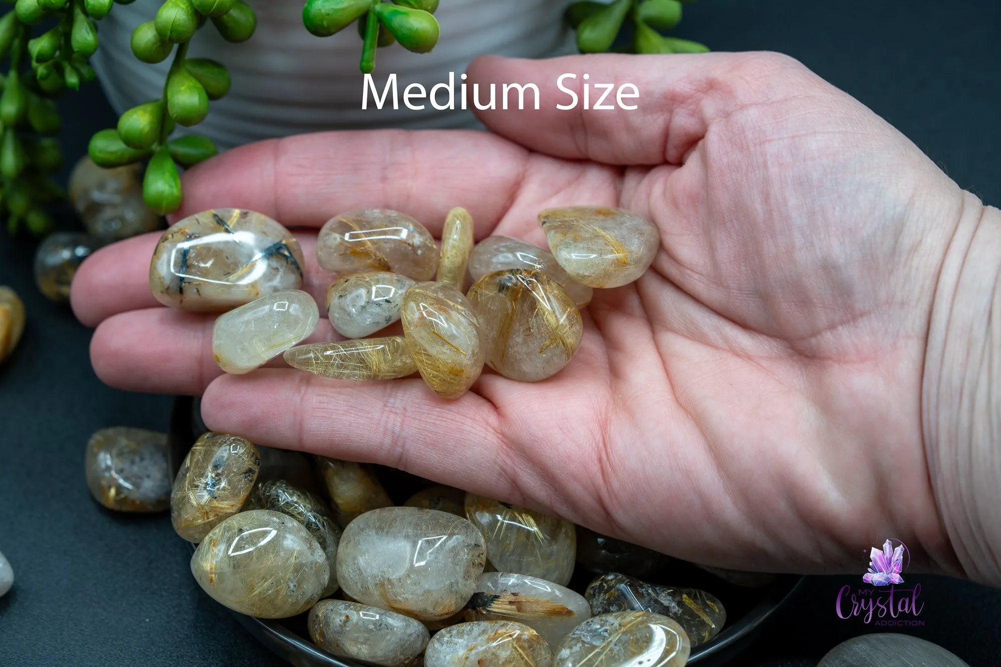 High Quality Golden Rutile Tumble - My Crystal Addiction