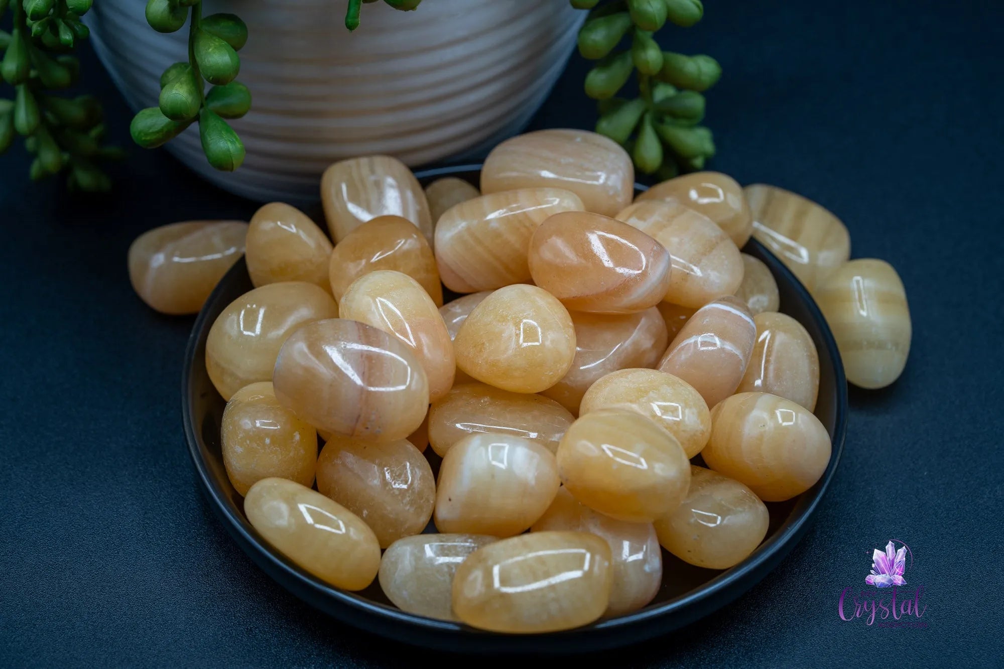 High Quality Orange Calcite Tumble - My Crystal Addiction