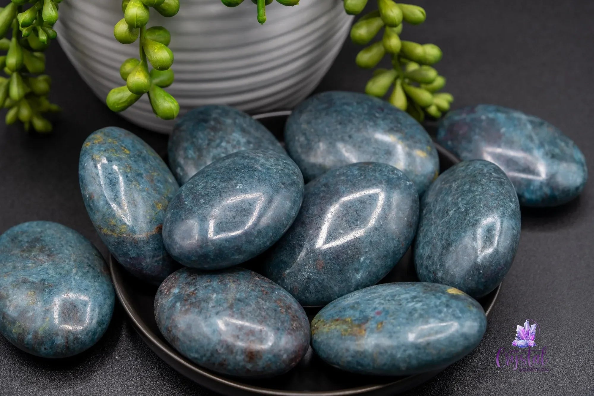 Blue Kyanite Palm Stone - from India - My Crystal Addiction