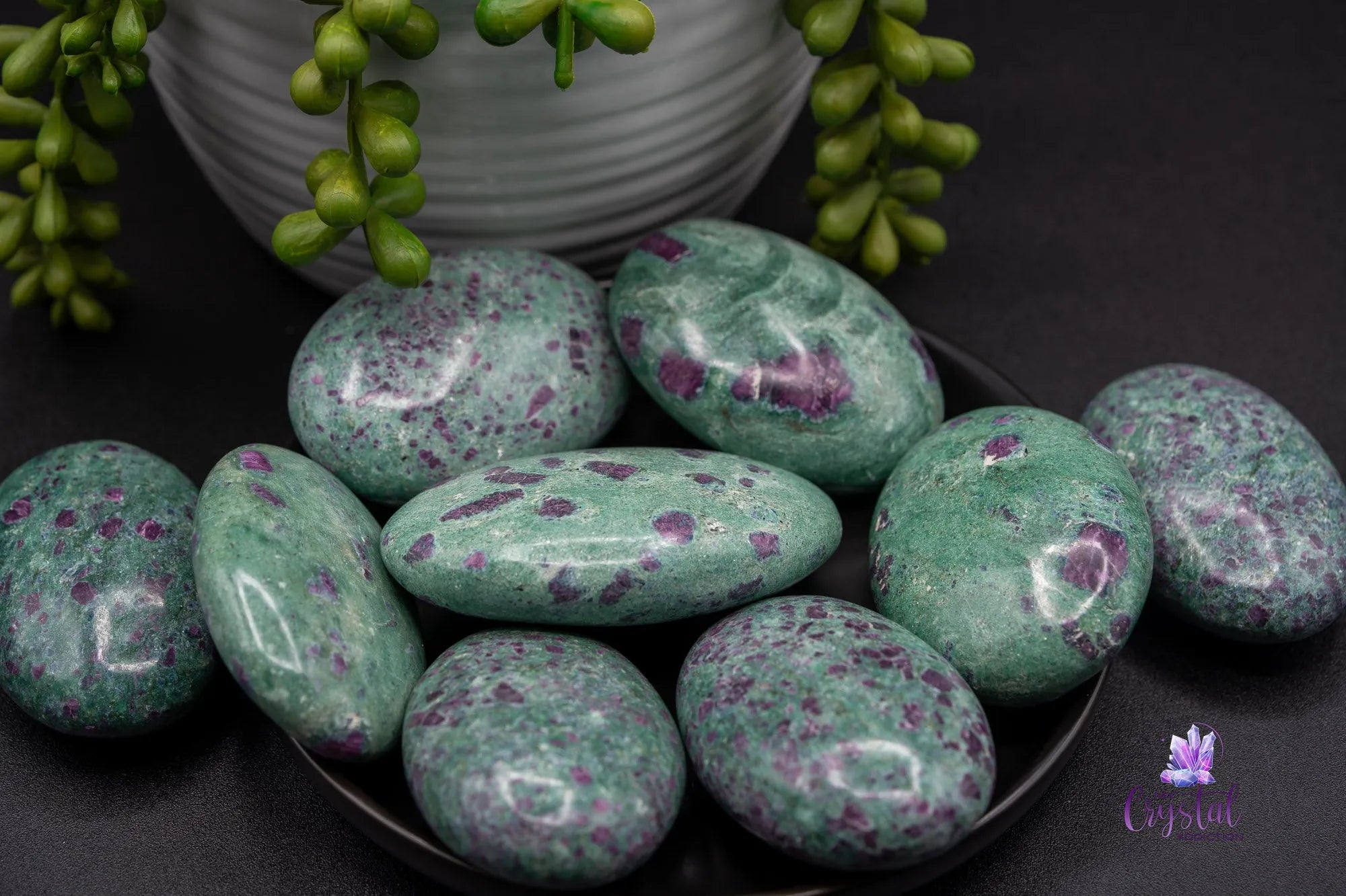 Ruby Fuchsite Palm Stone - My Crystal Addiction
