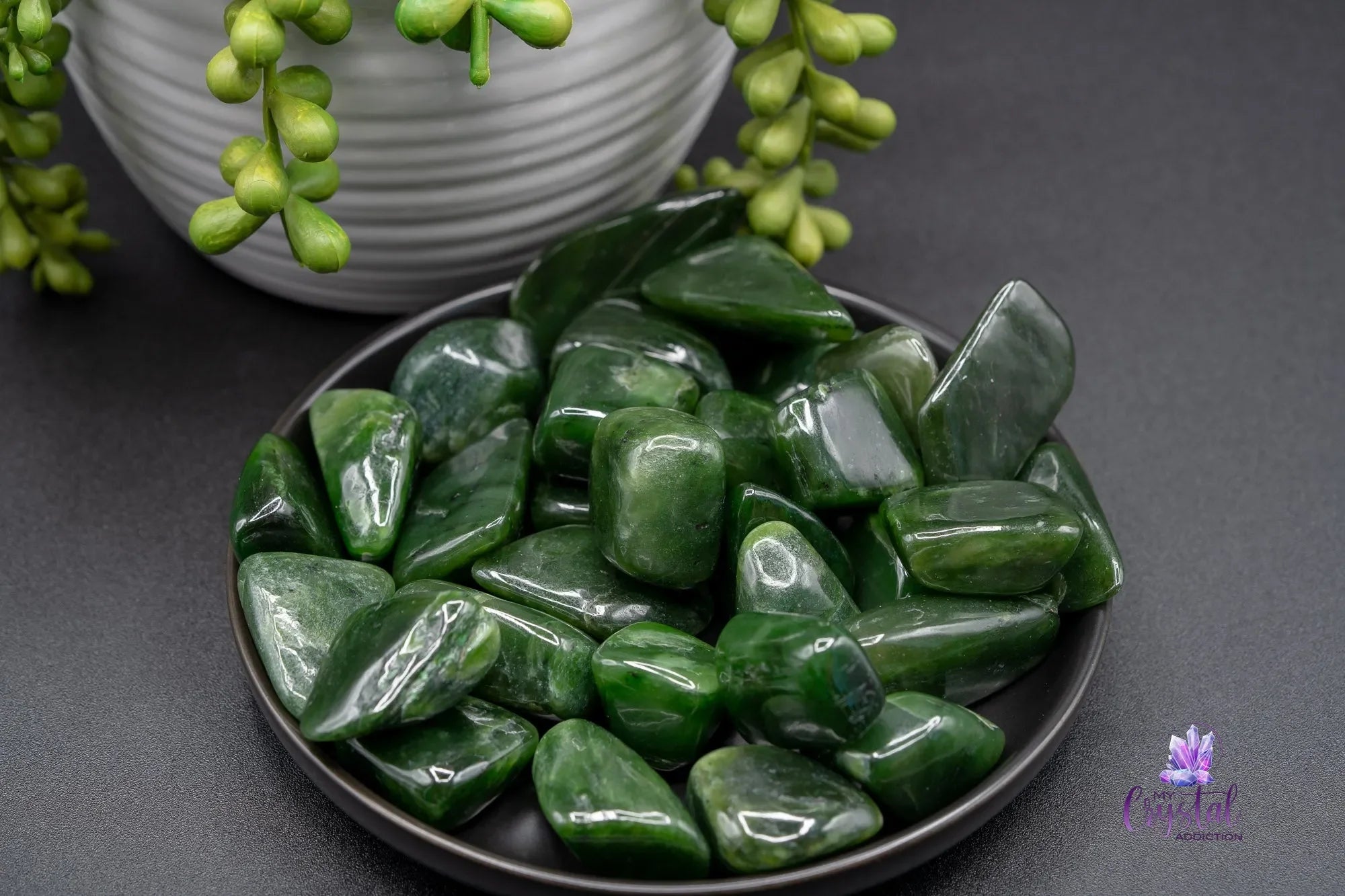 Nephrite Jade Tumble - My Crystal Addiction