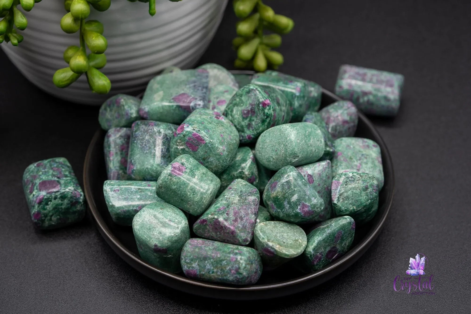 Ruby Fuchsite Tumble - My Crystal Addiction
