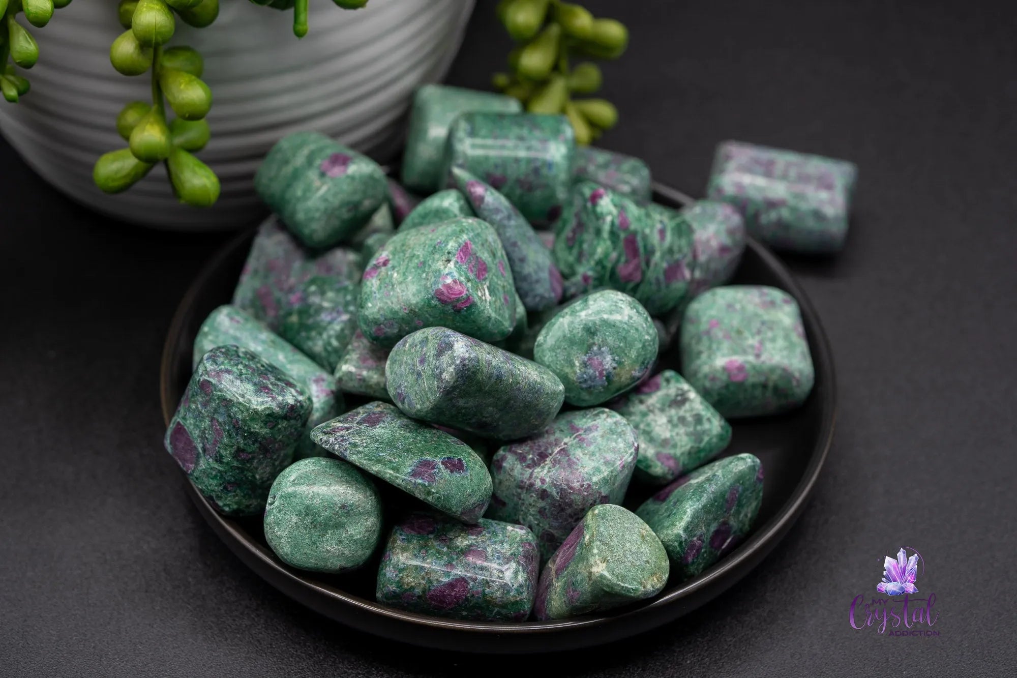 Ruby Fuchsite Tumble - My Crystal Addiction