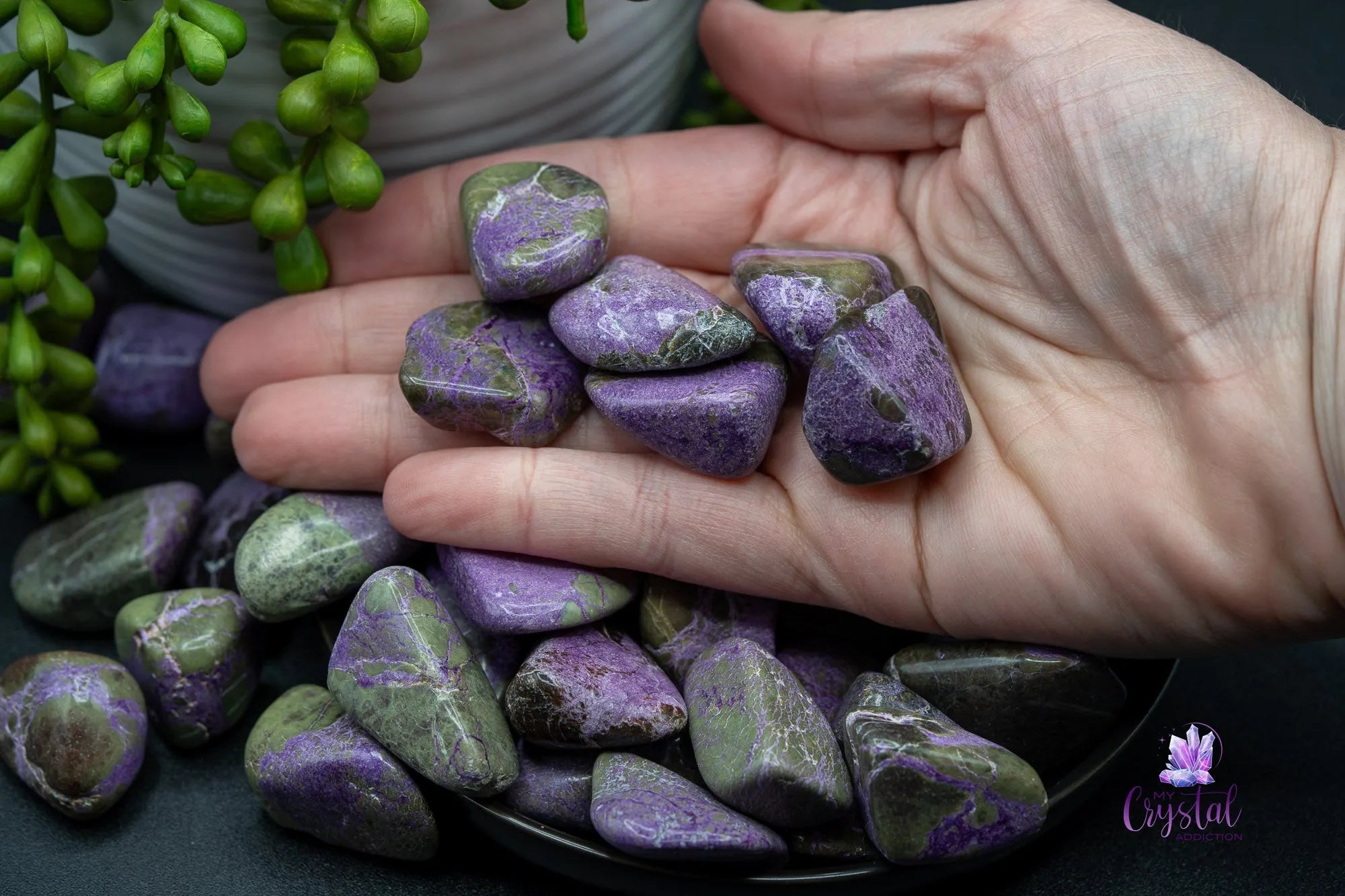 Stichtite | Atlantasite Tumble - My Crystal Addiction
