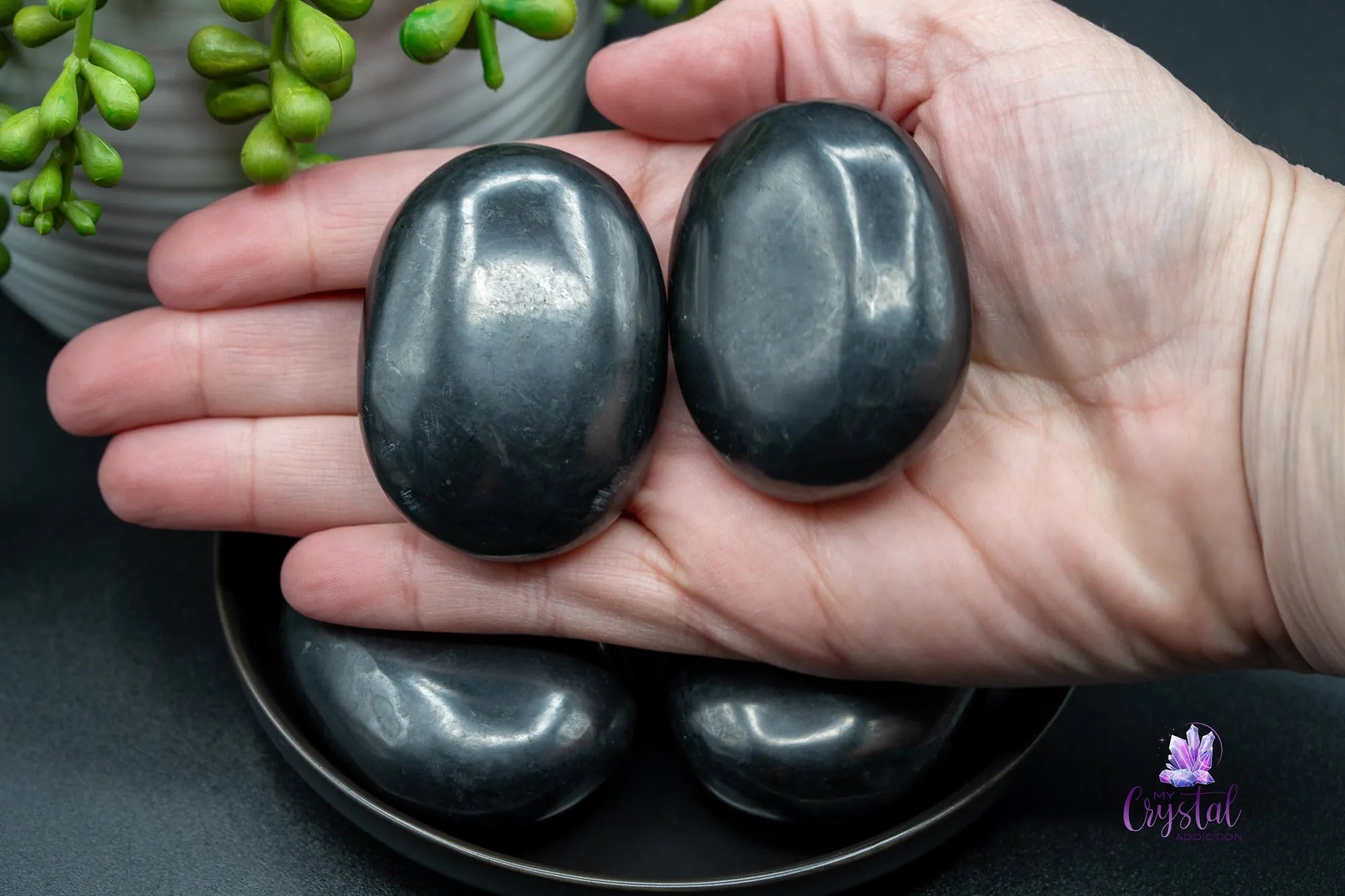 Shungite Palm Stone - My Crystal Addiction