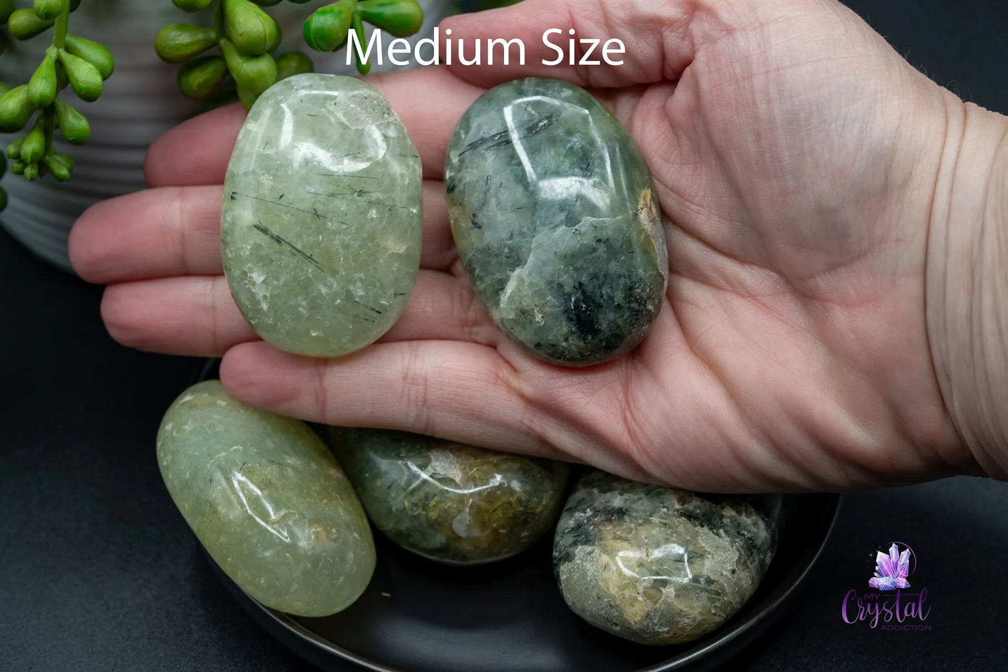 Prehnite Palm Stone - My Crystal Addiction