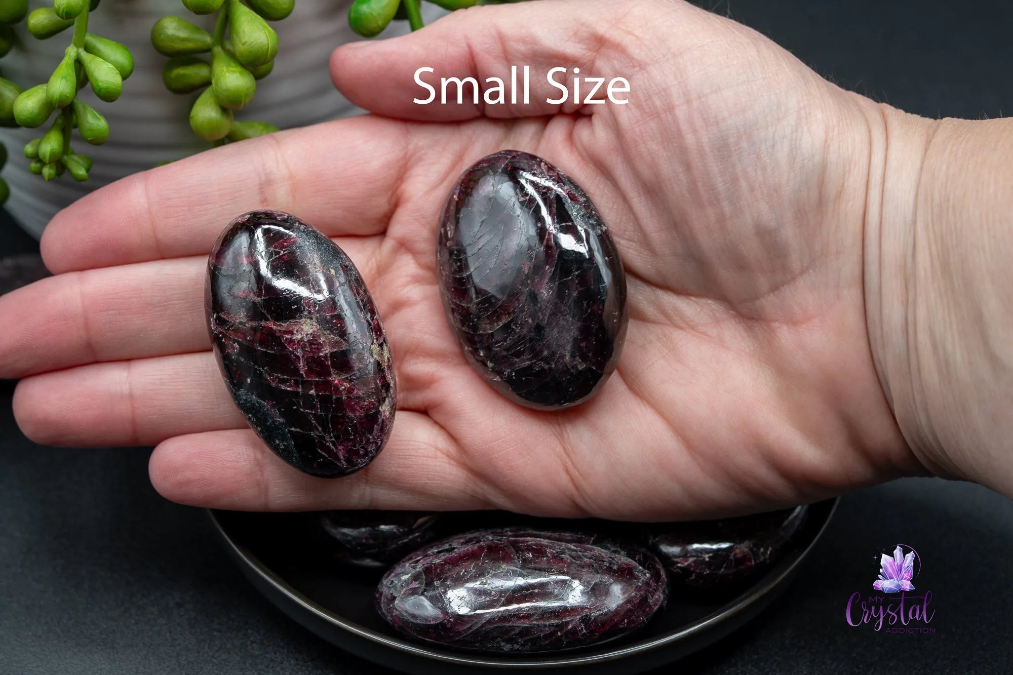 Red Garnet Palm Stone - Gemmy - My Crystal Addiction
