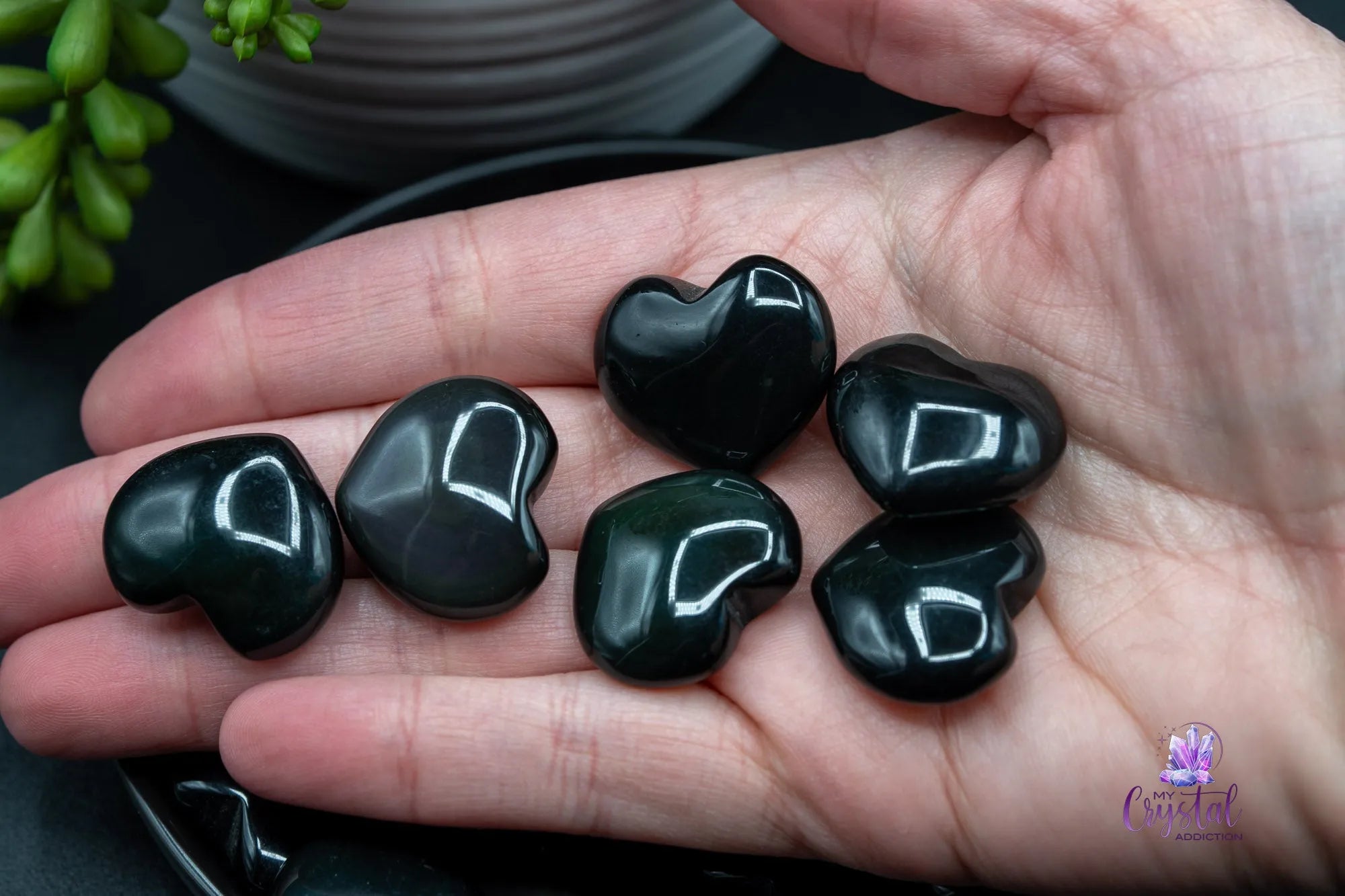 Rainbow Obsidian Heart Carving - My Crystal Addiction