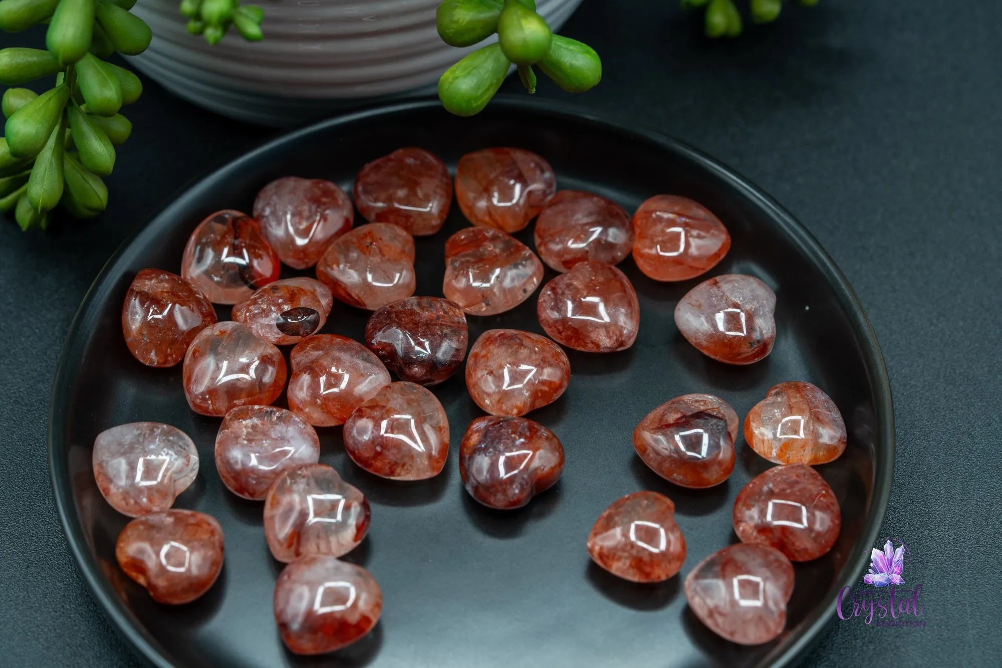 Fire Quartz Heart Carving - My Crystal Addiction