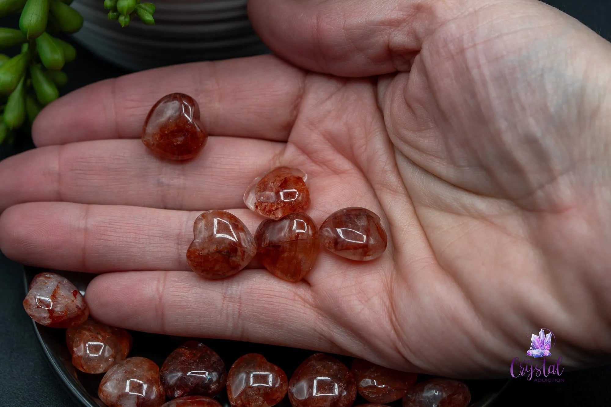 Fire Quartz Heart Carving - My Crystal Addiction