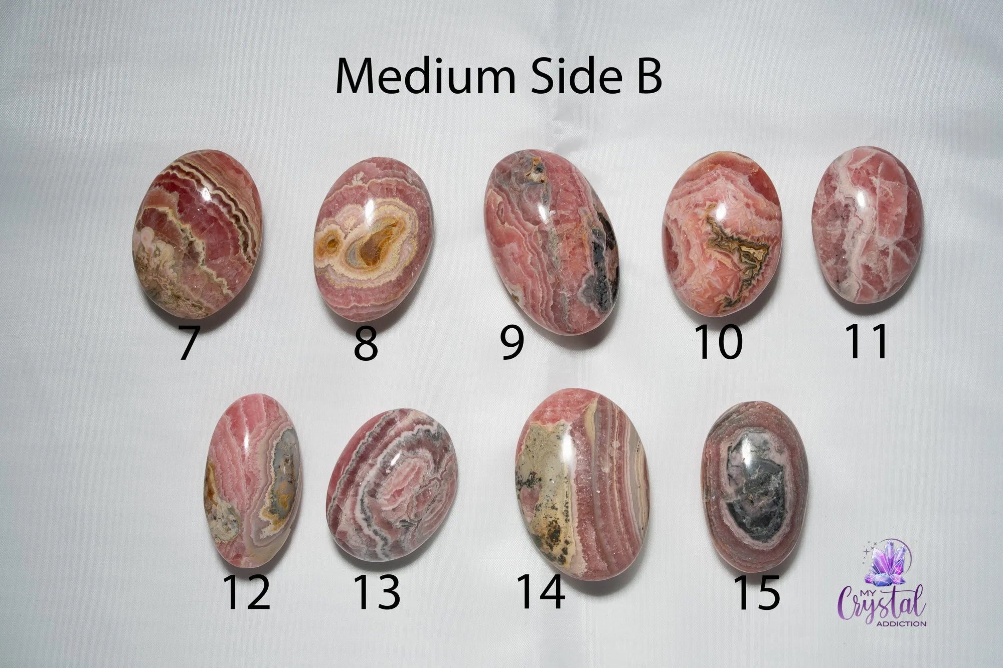 Rhodochrosite Palm Stone - Puffy - My Crystal Addiction