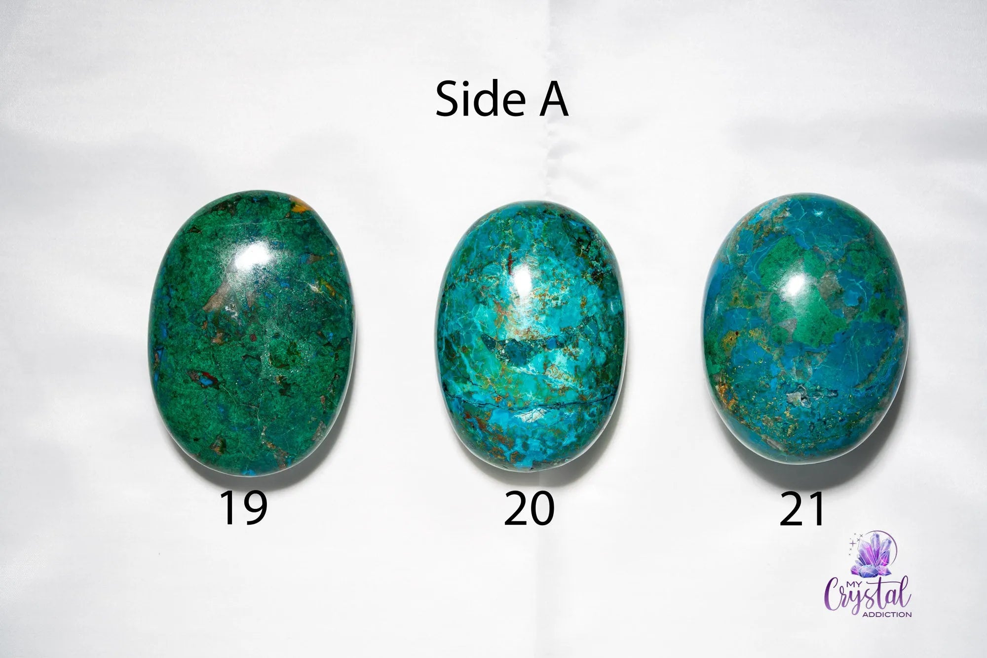 Chrysocolla Palm Stone - My Crystal Addiction