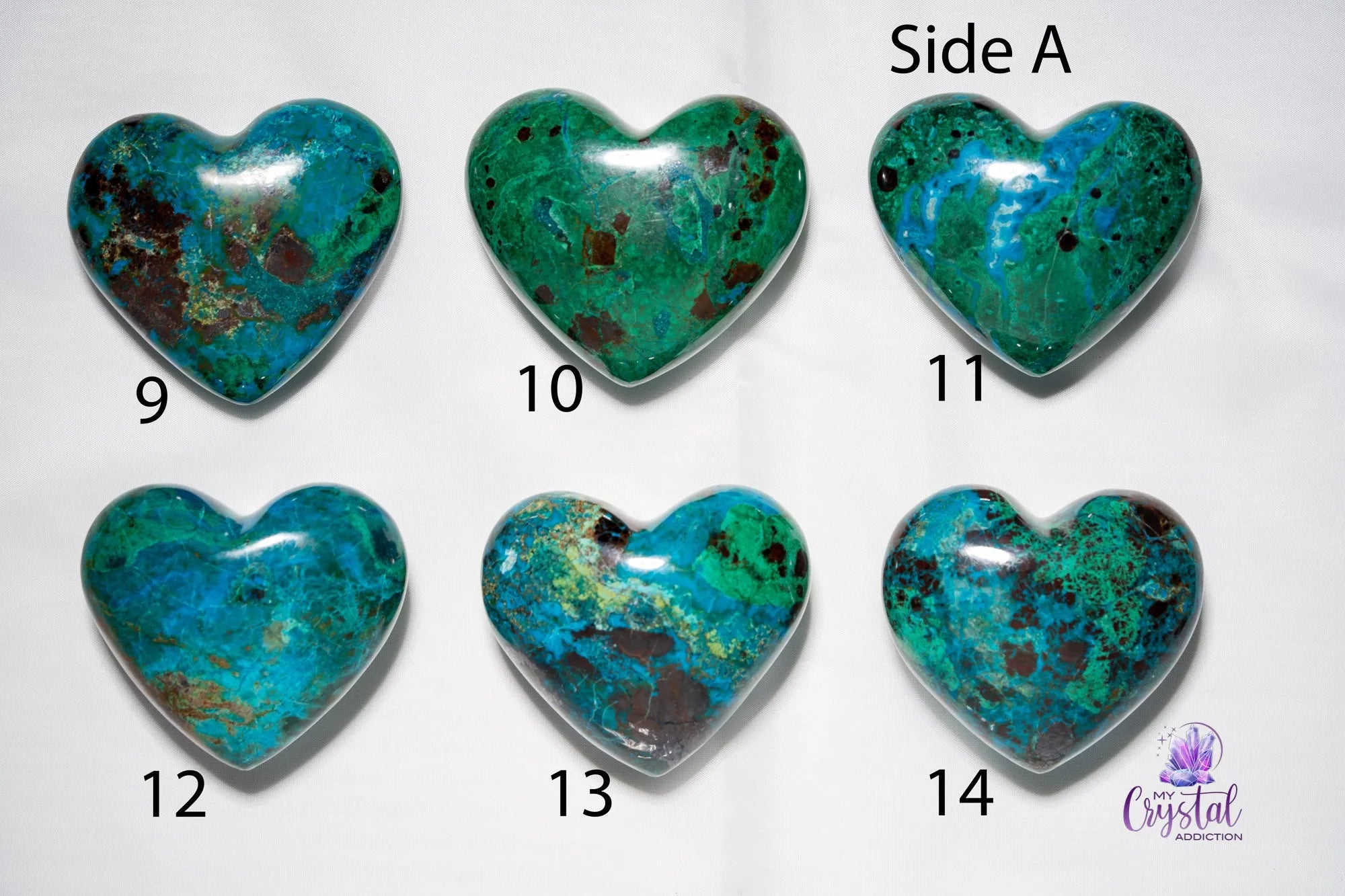 Chrysocolla Heart Carving - My Crystal Addiction