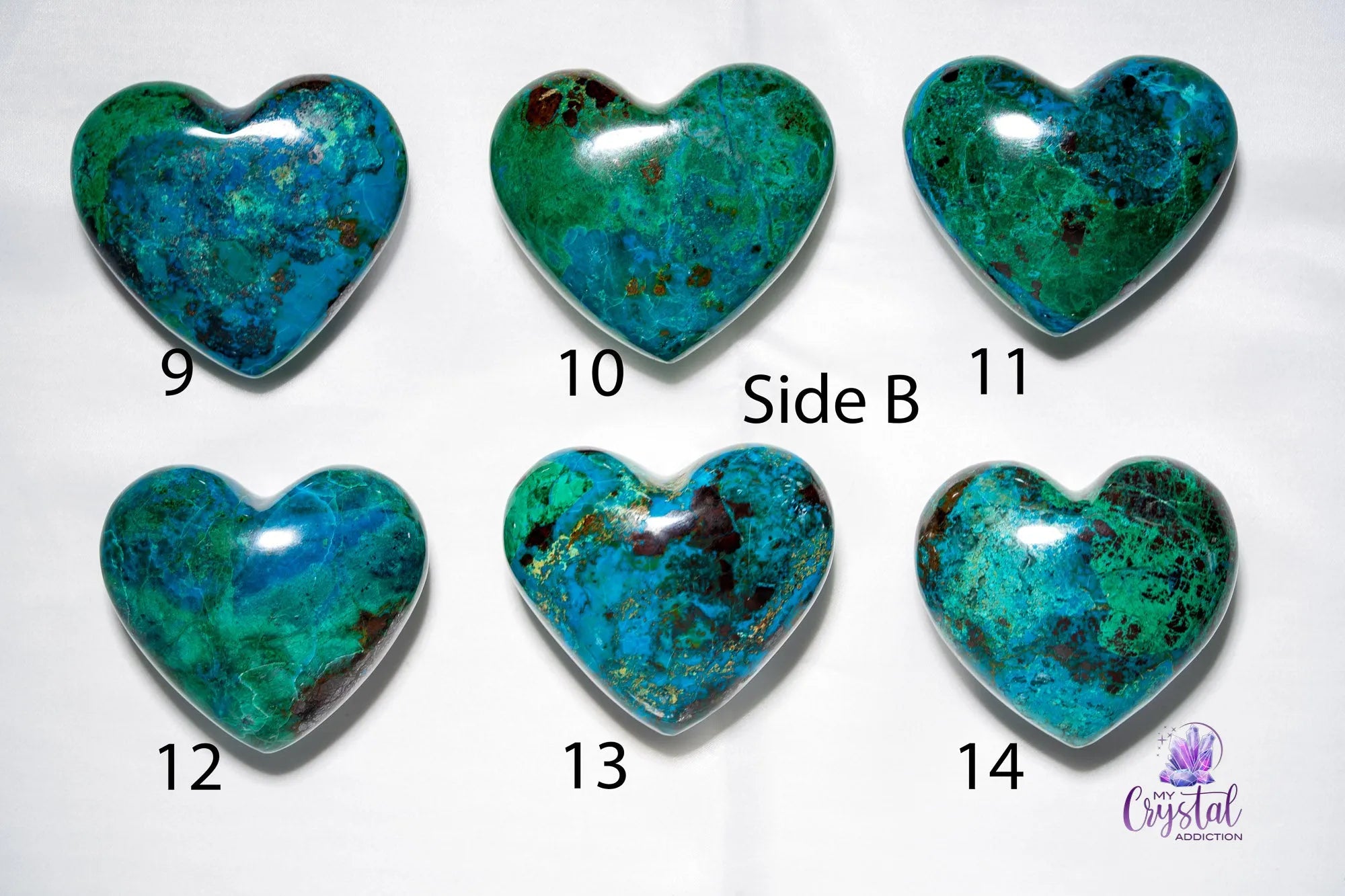 Chrysocolla Heart Carving - My Crystal Addiction