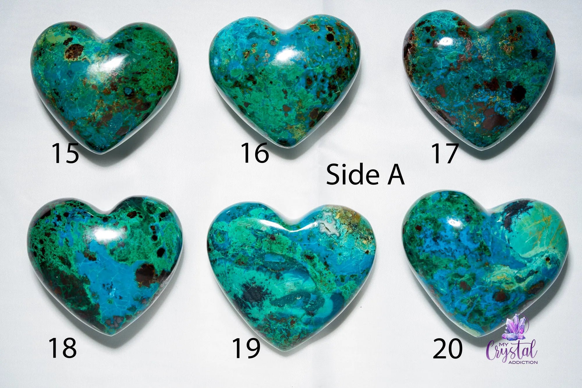 Chrysocolla Heart Carving - My Crystal Addiction