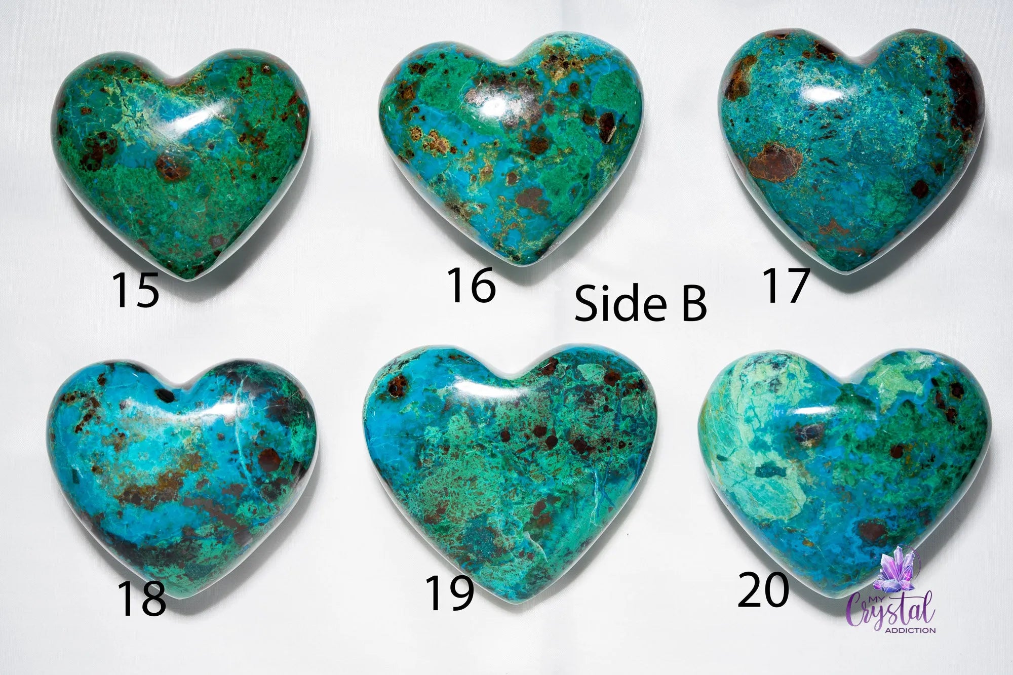 Chrysocolla Heart Carving - My Crystal Addiction