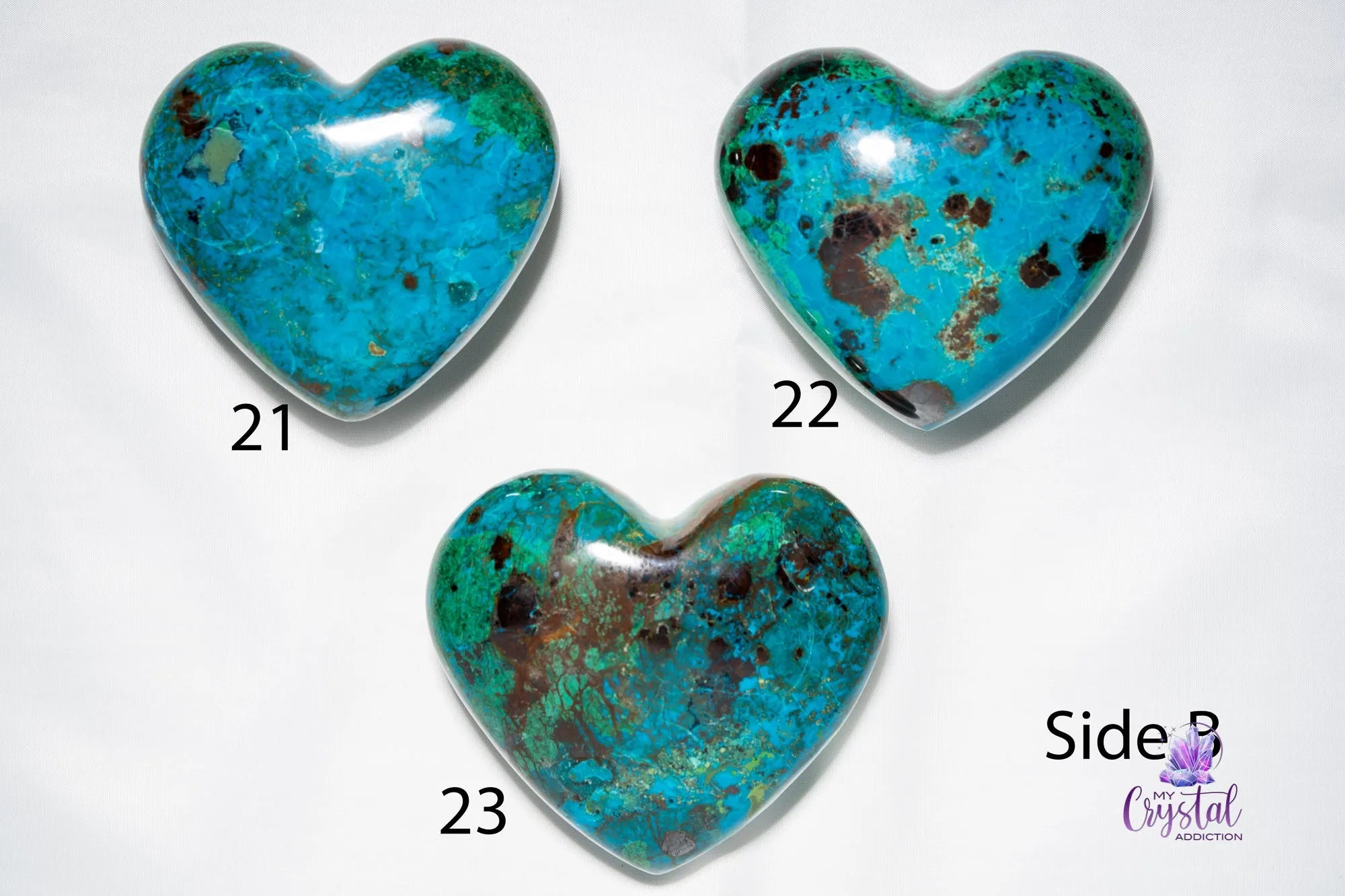 Chrysocolla Heart Carving - My Crystal Addiction