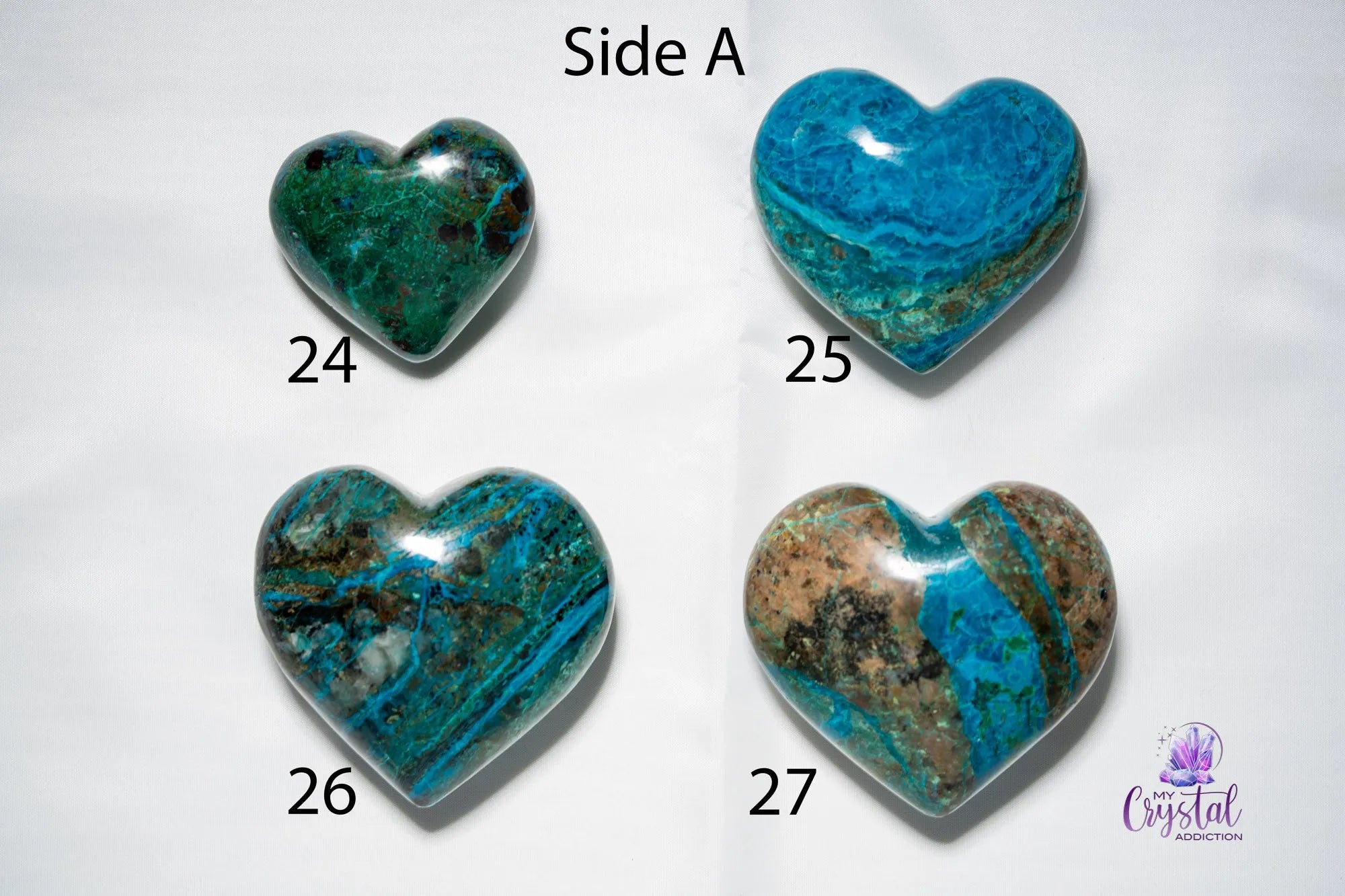 Chrysocolla Heart Carving - My Crystal Addiction