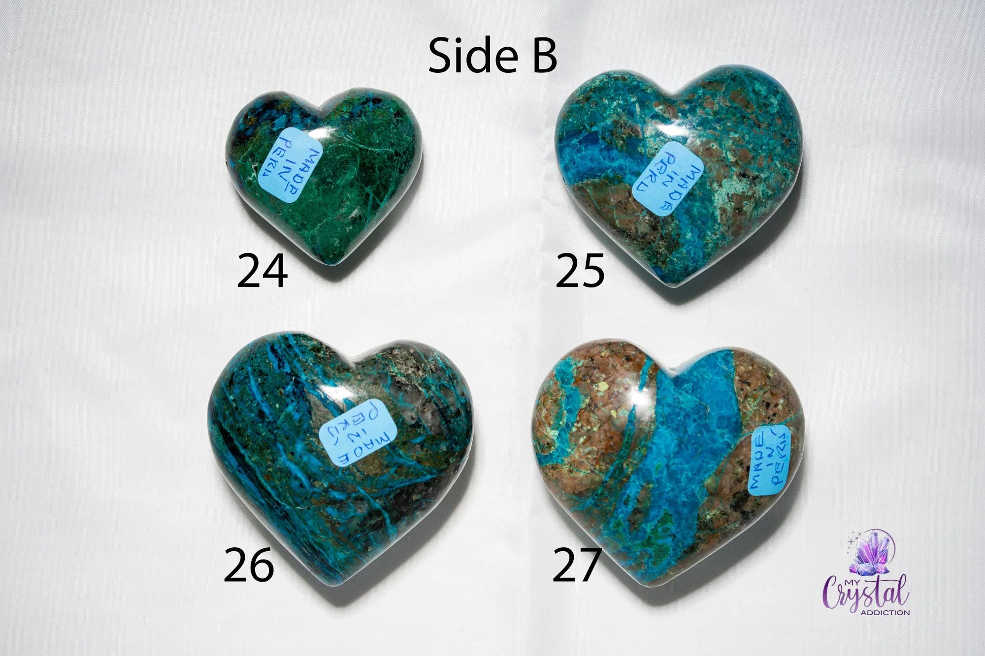 Chrysocolla Heart Carving - My Crystal Addiction