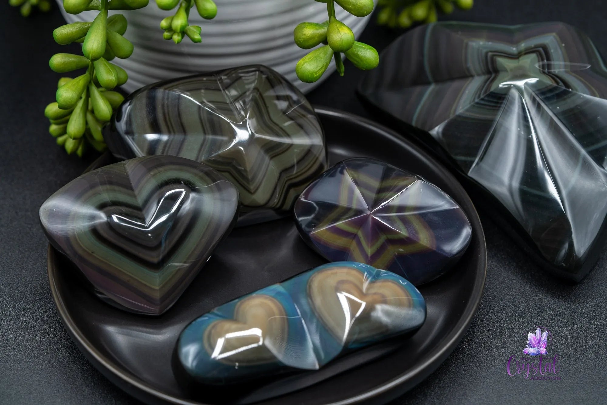 Rainbow Obsidian Heart Carving - My Crystal Addiction