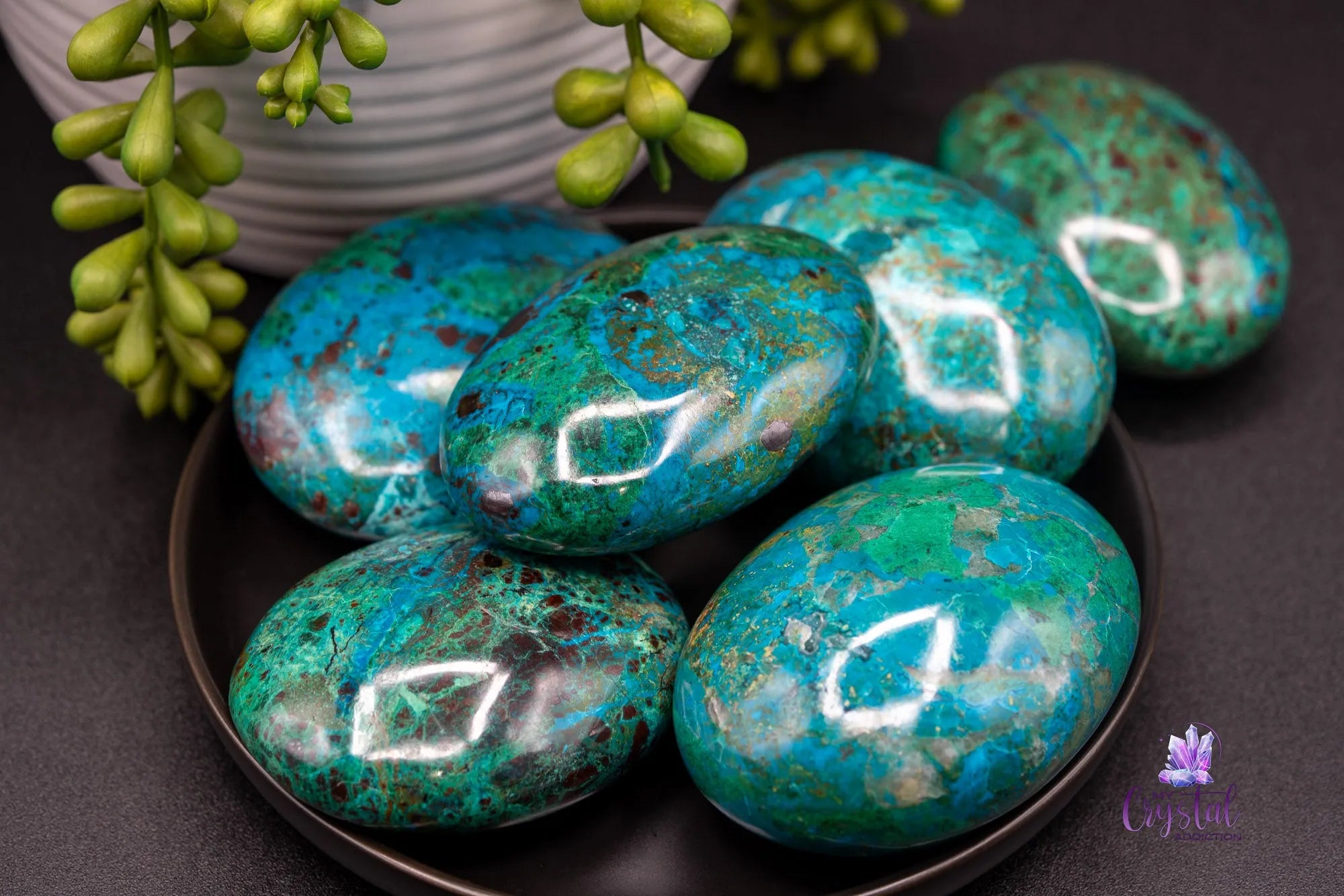 Chrysocolla Palm Stone - My Crystal Addiction