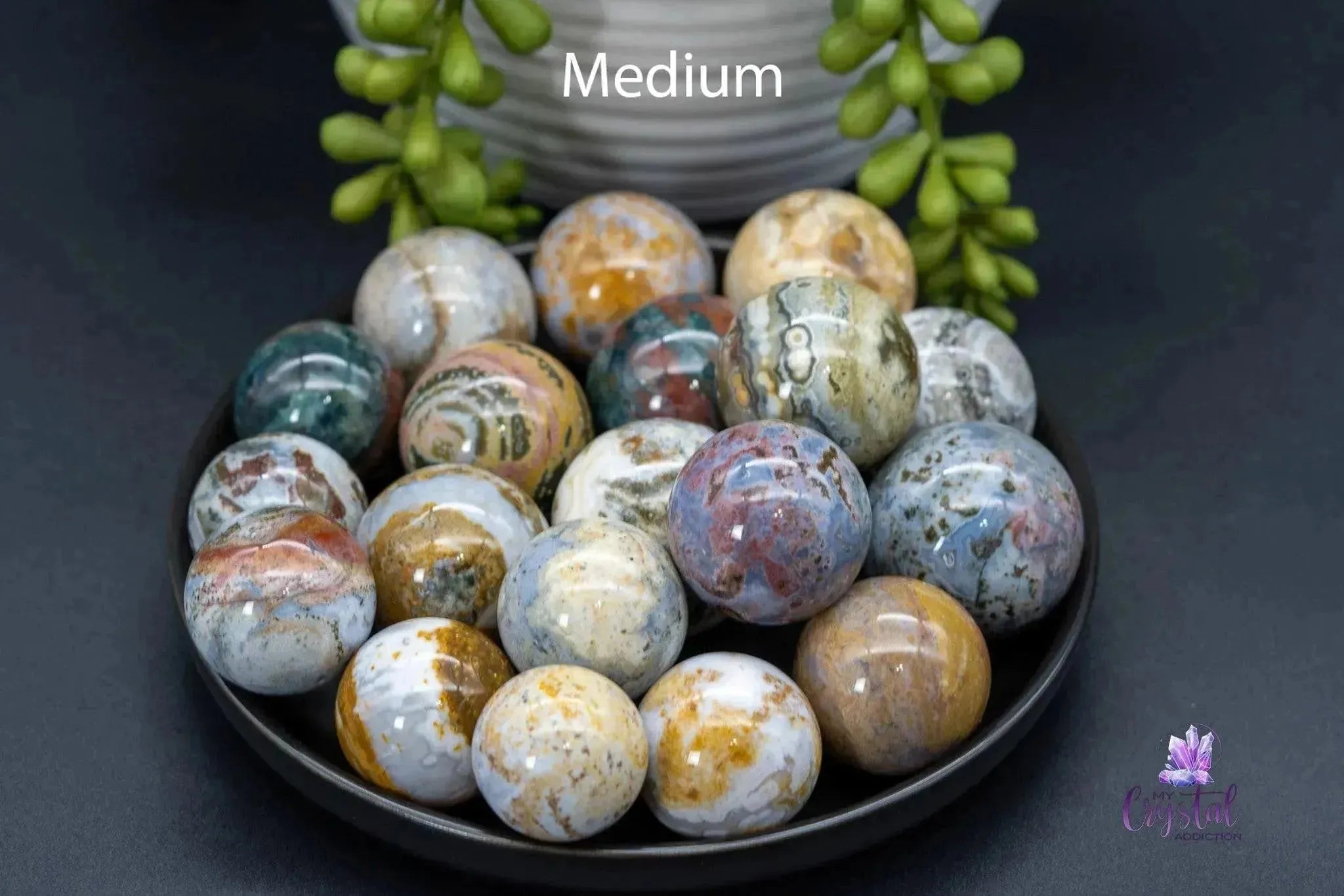 Ocean Jasper Sphere - Mini - My Crystal Addiction
