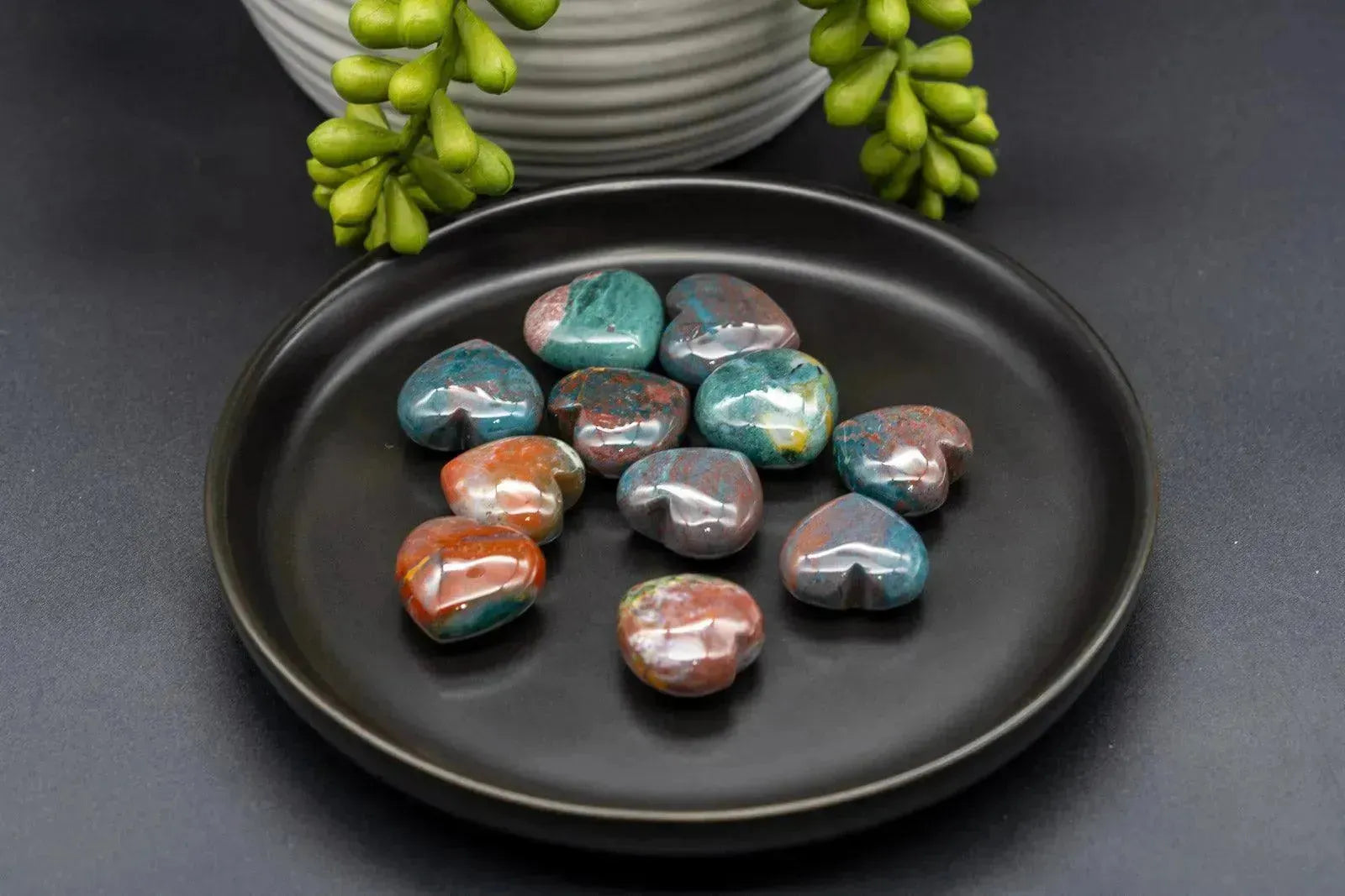 Ocean Jasper Carving Heart 0.5" - My Crystal Addiction