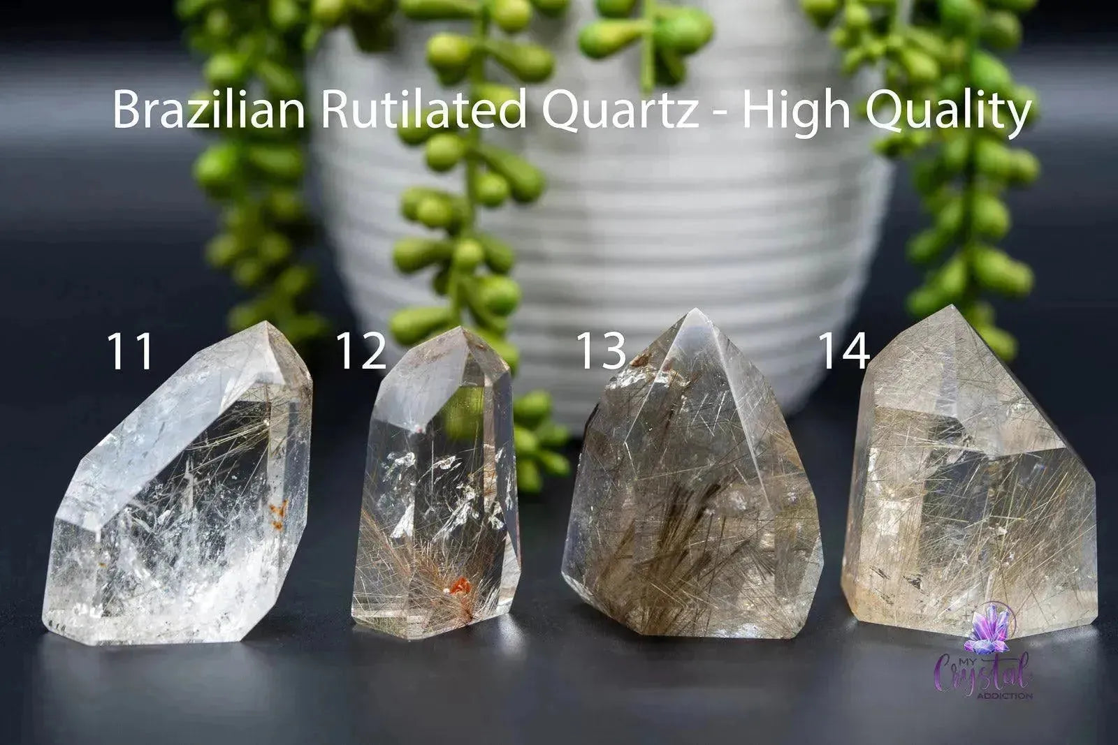 Rutile Quartz Tower 2.0"-2.1"/53mm-55mm - Brazilian - My Crystal Addiction