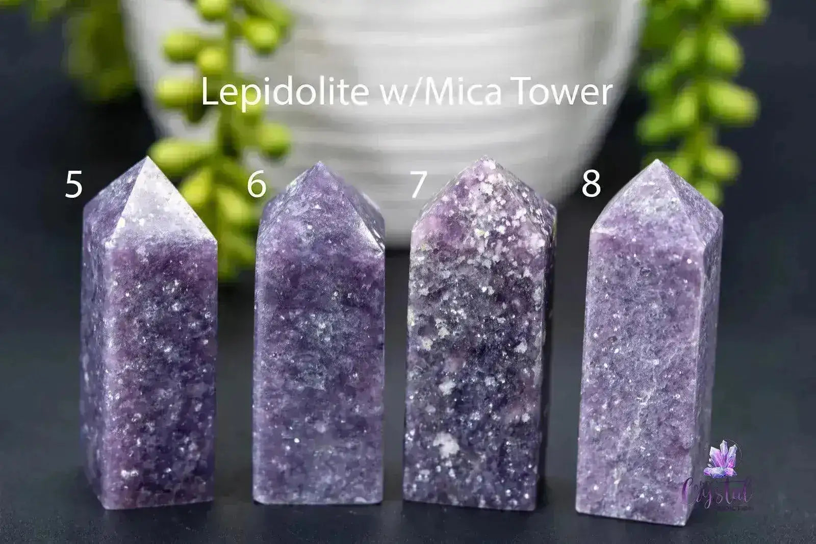 Lepidolite w/Mica Towers 2.2"-3.3"/56mm-85mm - My Crystal Addiction
