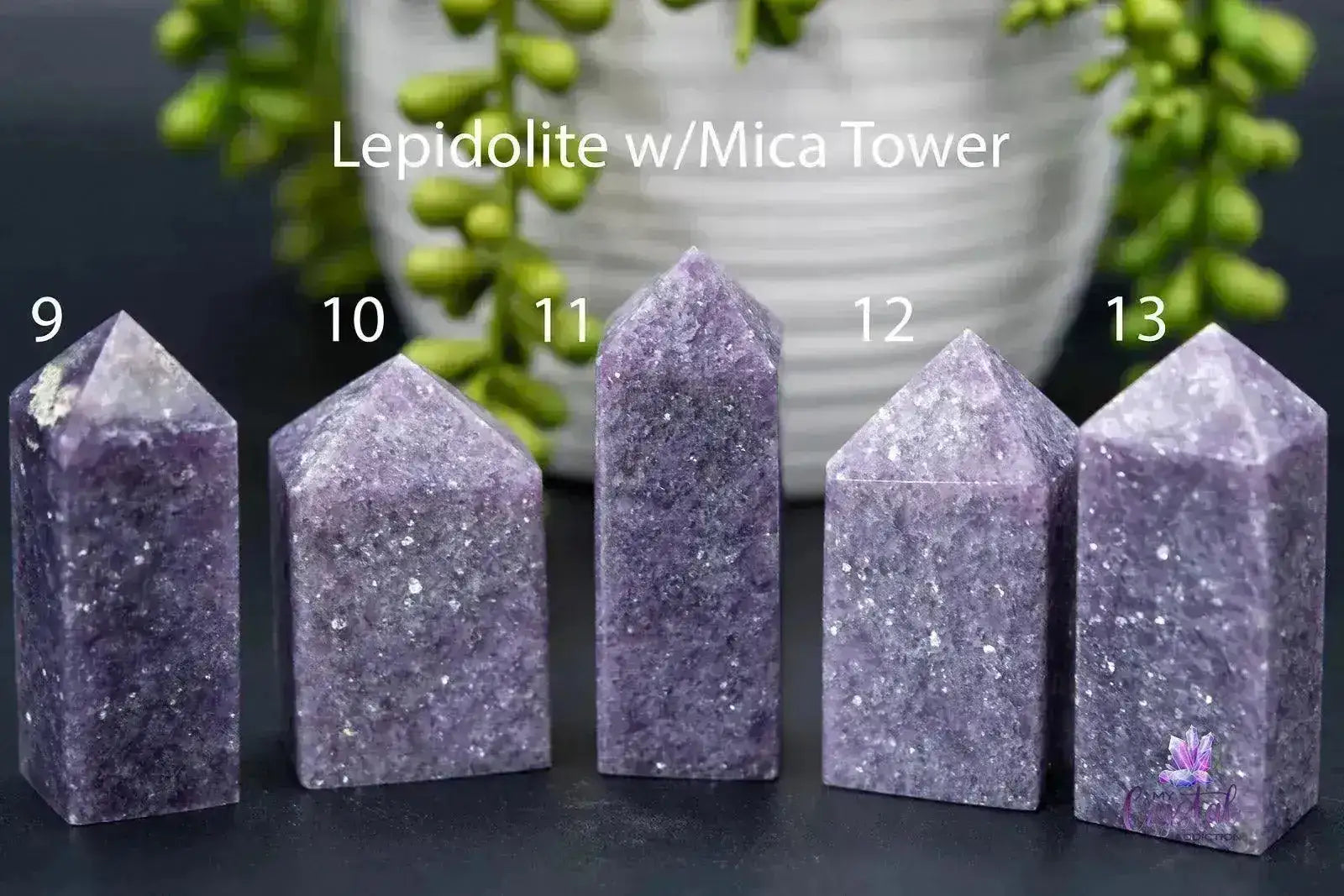 Lepidolite w/Mica Towers 2.2"-3.3"/56mm-85mm - My Crystal Addiction