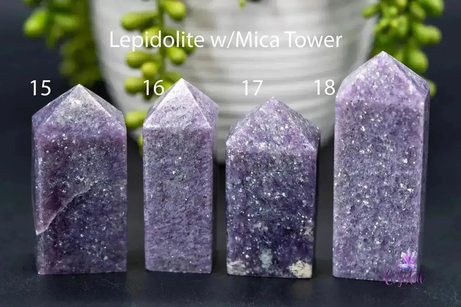 Lepidolite w/Mica Towers 2.2"-3.3"/56mm-85mm - My Crystal Addiction