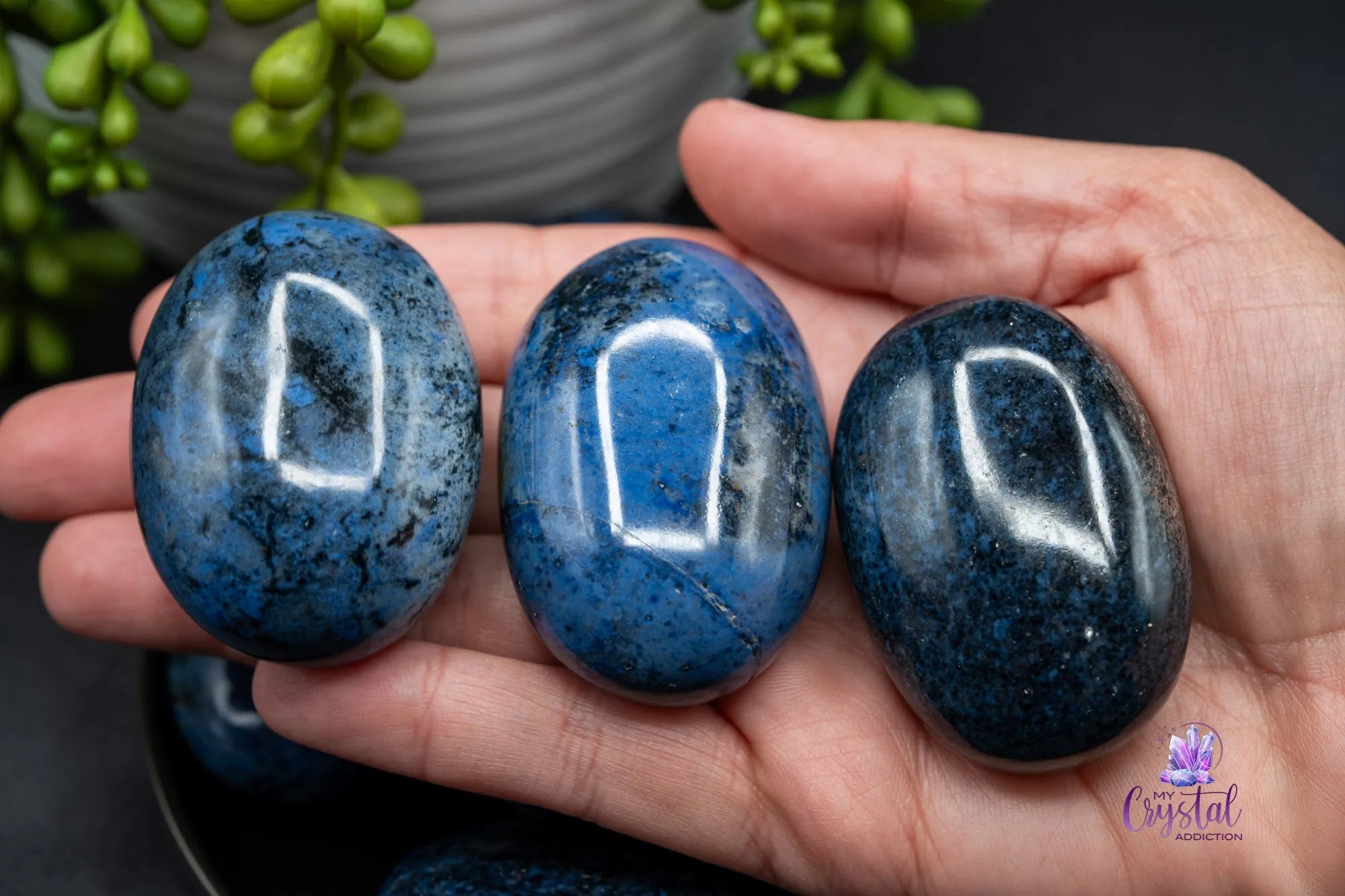 Dumortierite Palm Stone - My Crystal Addiction