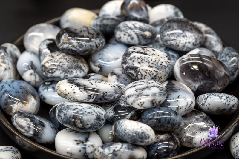 Dendritic Opal AAA Tumbled Stone - Heart Chakra - My Crystal Addiction