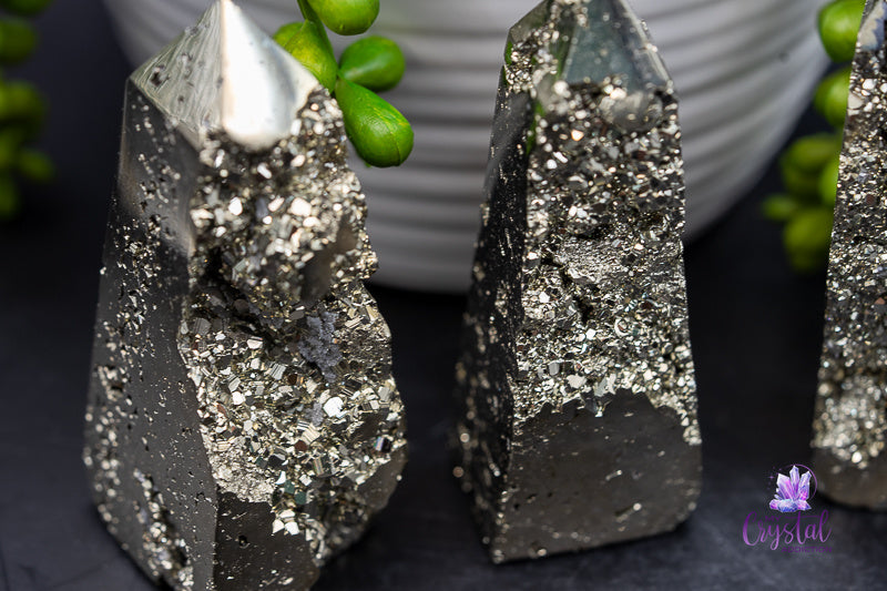 Druzy Pyrite Tower - Solar Plexus Chakra - My Crystal Addiction