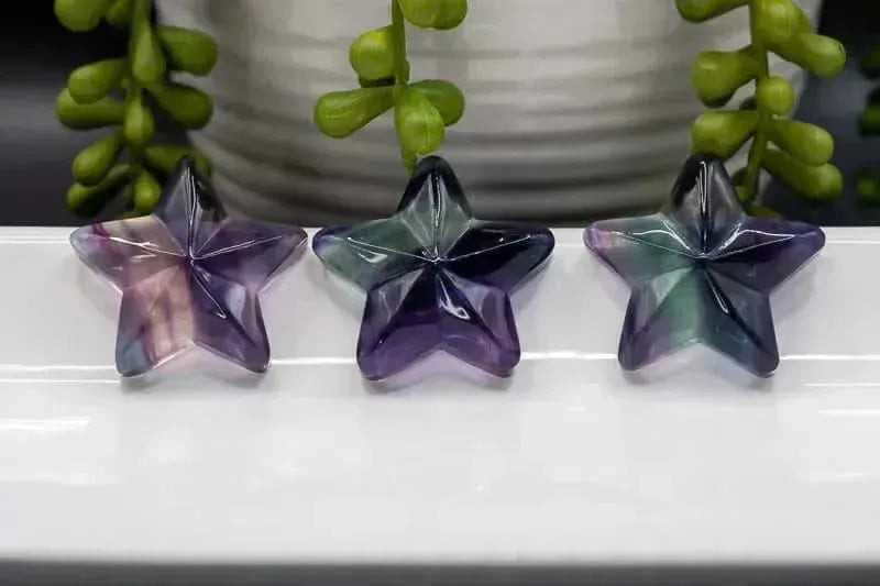 Fluorite Carving - Rainbow Star 1.5" - My Crystal Addiction