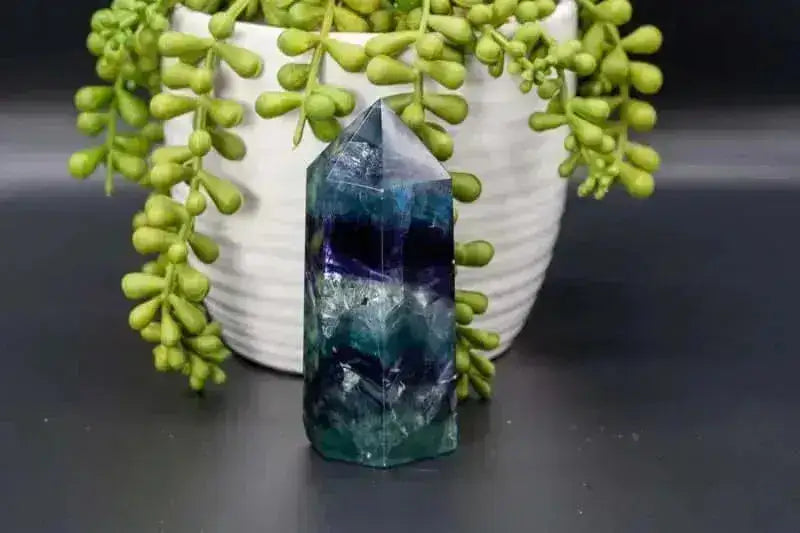 Fluorite Tower - Rainbow w/Rainbows 3.5" - My Crystal Addiction