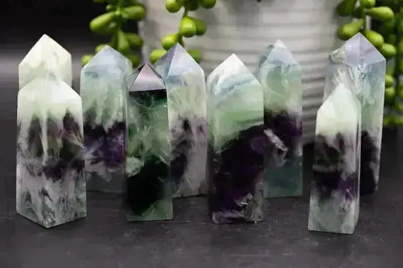 Fluorite Tower - Snowflake - My Crystal Addiction