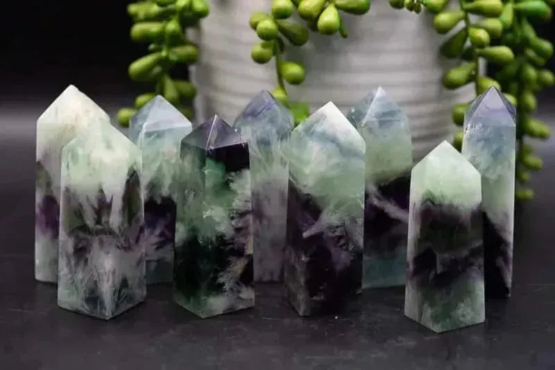 Fluorite Tower - Snowflake - My Crystal Addiction