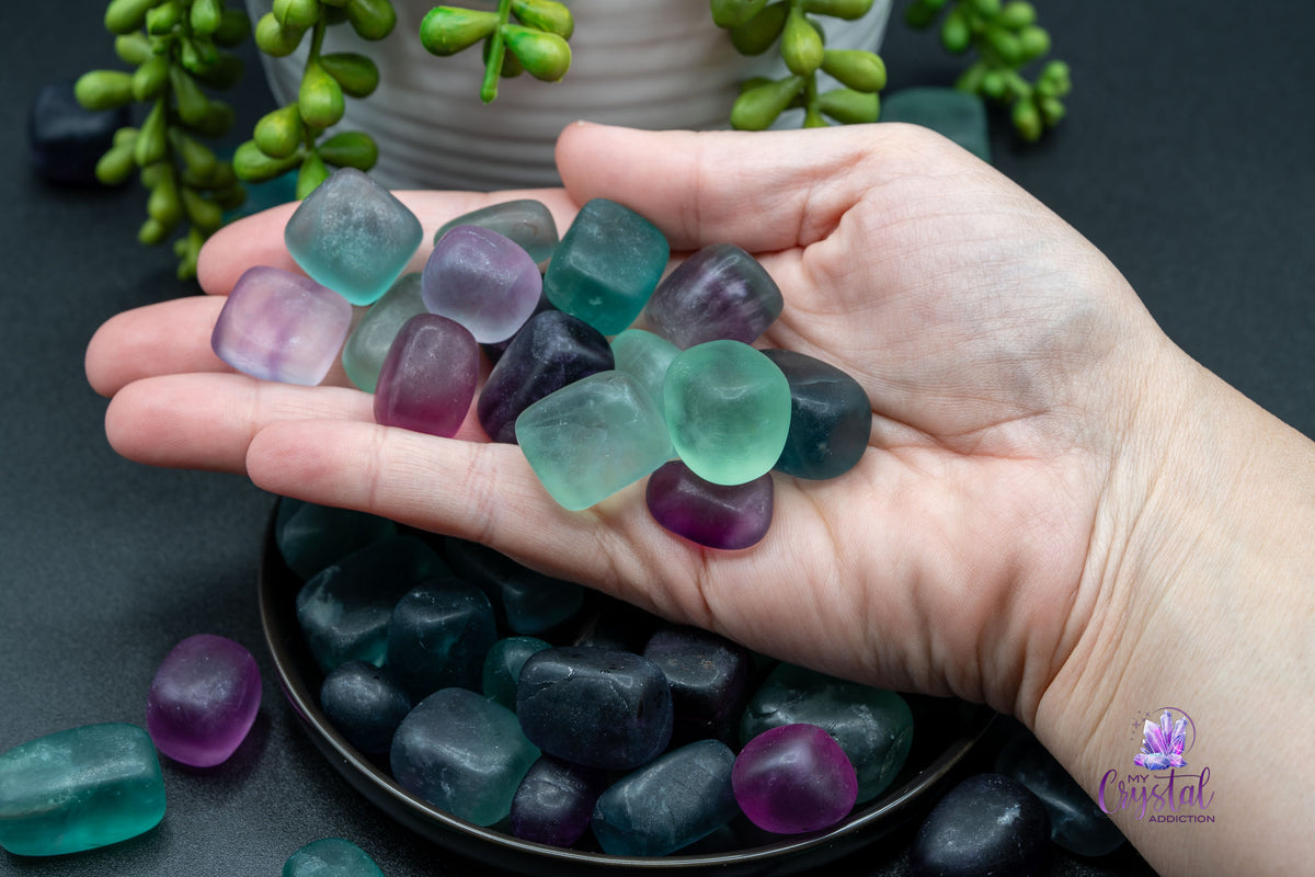 Fluorite Tumble Green & Purple - My Crystal Addiction