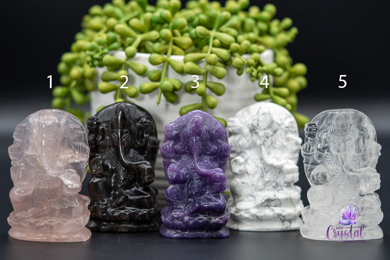 Ganesha Crystal Carving 3" - My Crystal Addiction