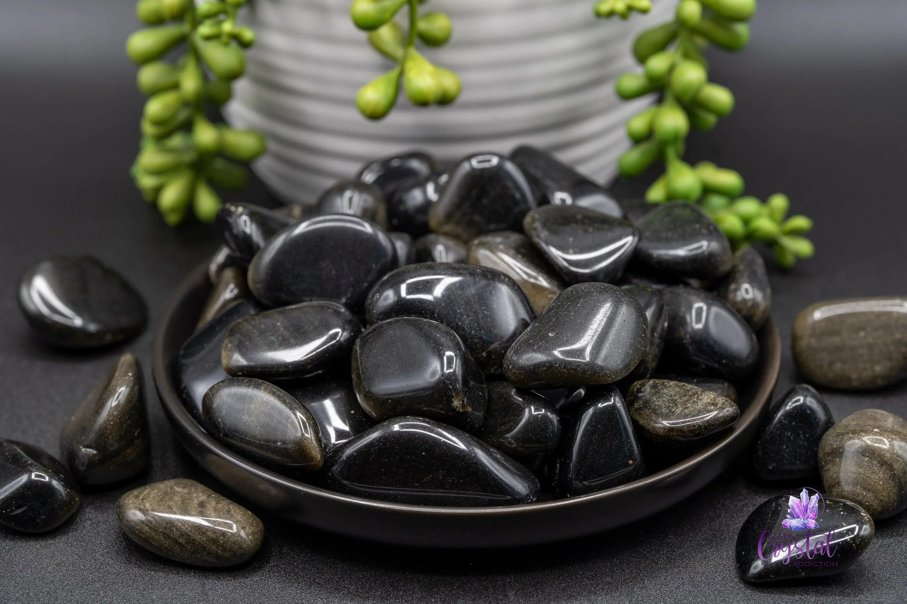 Gold Sheen Obsidian Tumble - My Crystal Addiction
