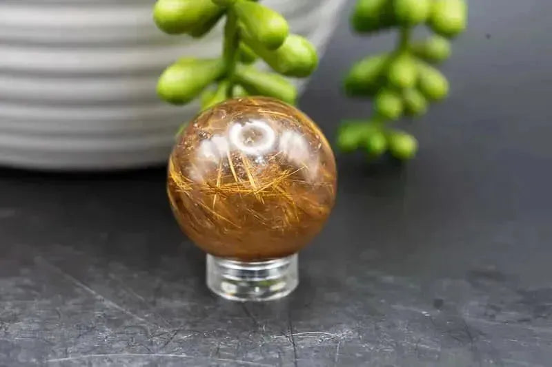 Golden Rutile Sphere - My Crystal Addiction