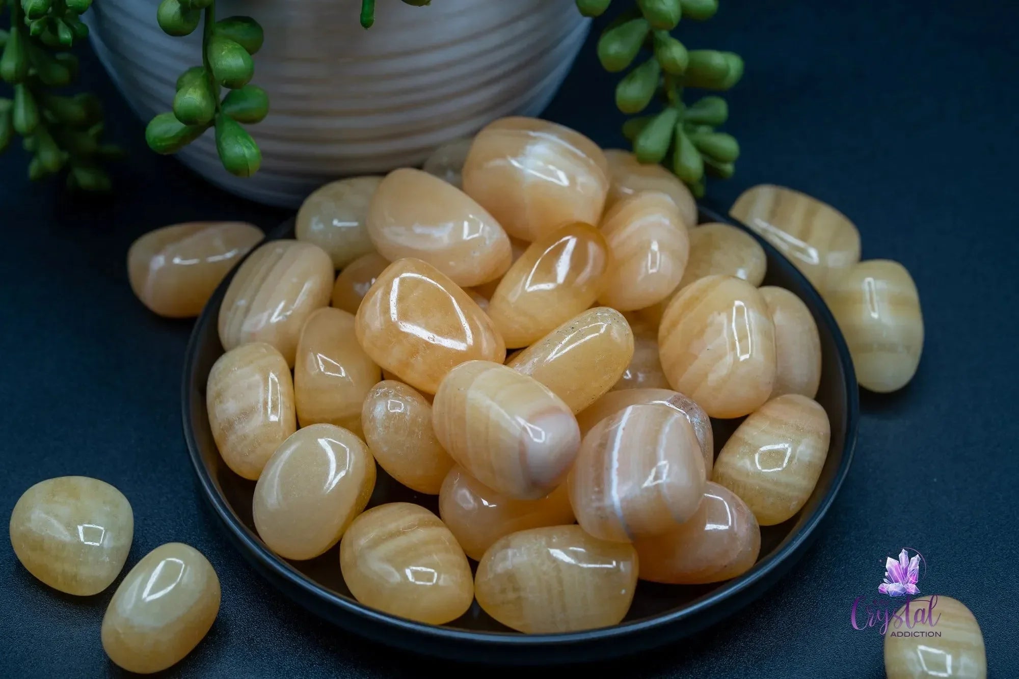 High Quality Orange Calcite Tumble - My Crystal Addiction