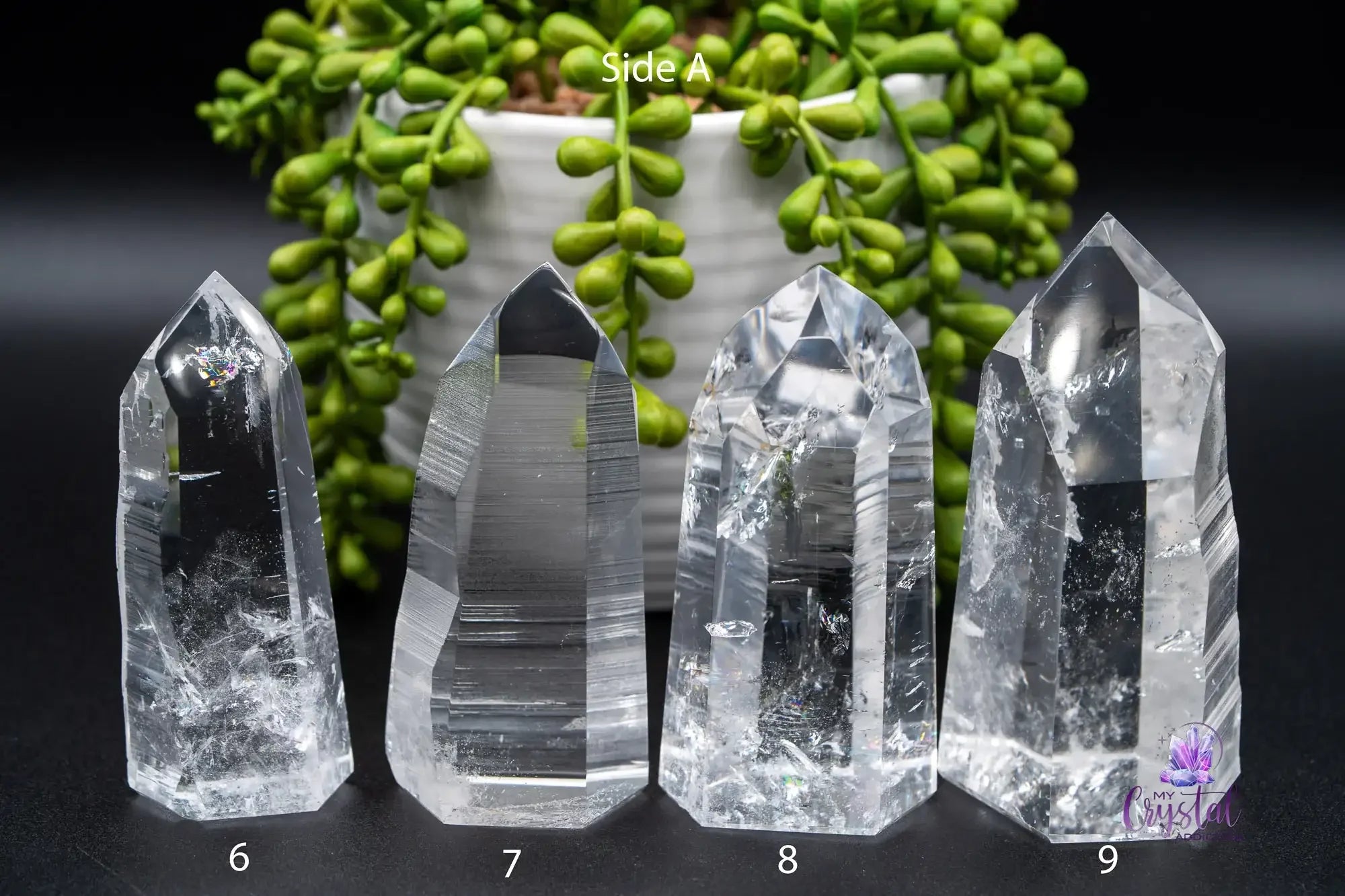 High Quality Semi Polished Lemurian Quartz Tower From Brazil - 51mm-124mm - My Crystal Addiction